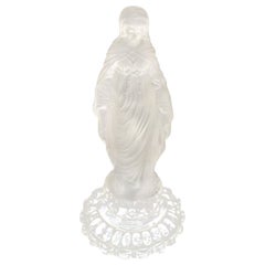 Scultura della Vergine in vetro smerigliato, periodo 1900