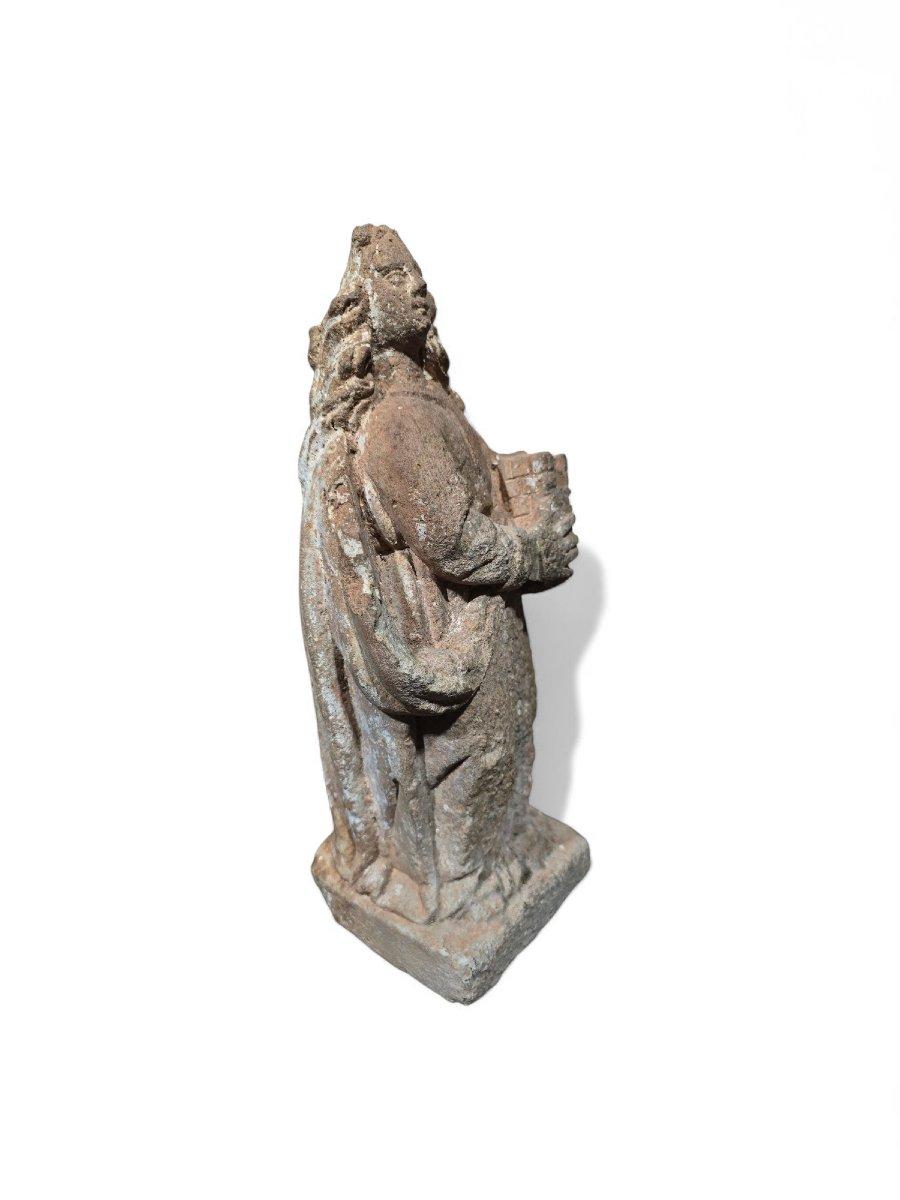 Scultura della Vergine Maria - Scuola italiana, XVII secolo in vendita 3