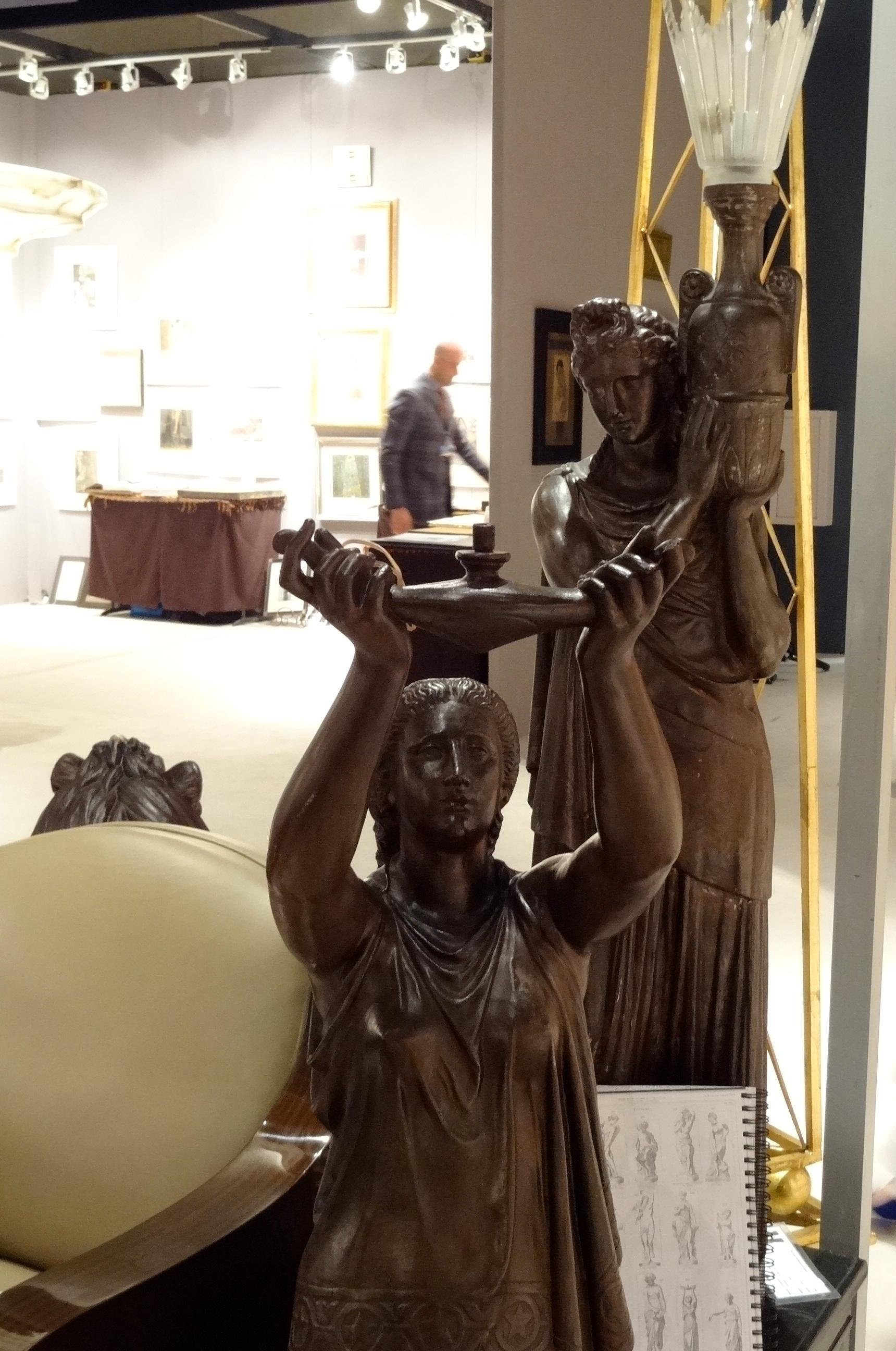 Sculpture of Women with Light by Val D'Osne  For Sale 13