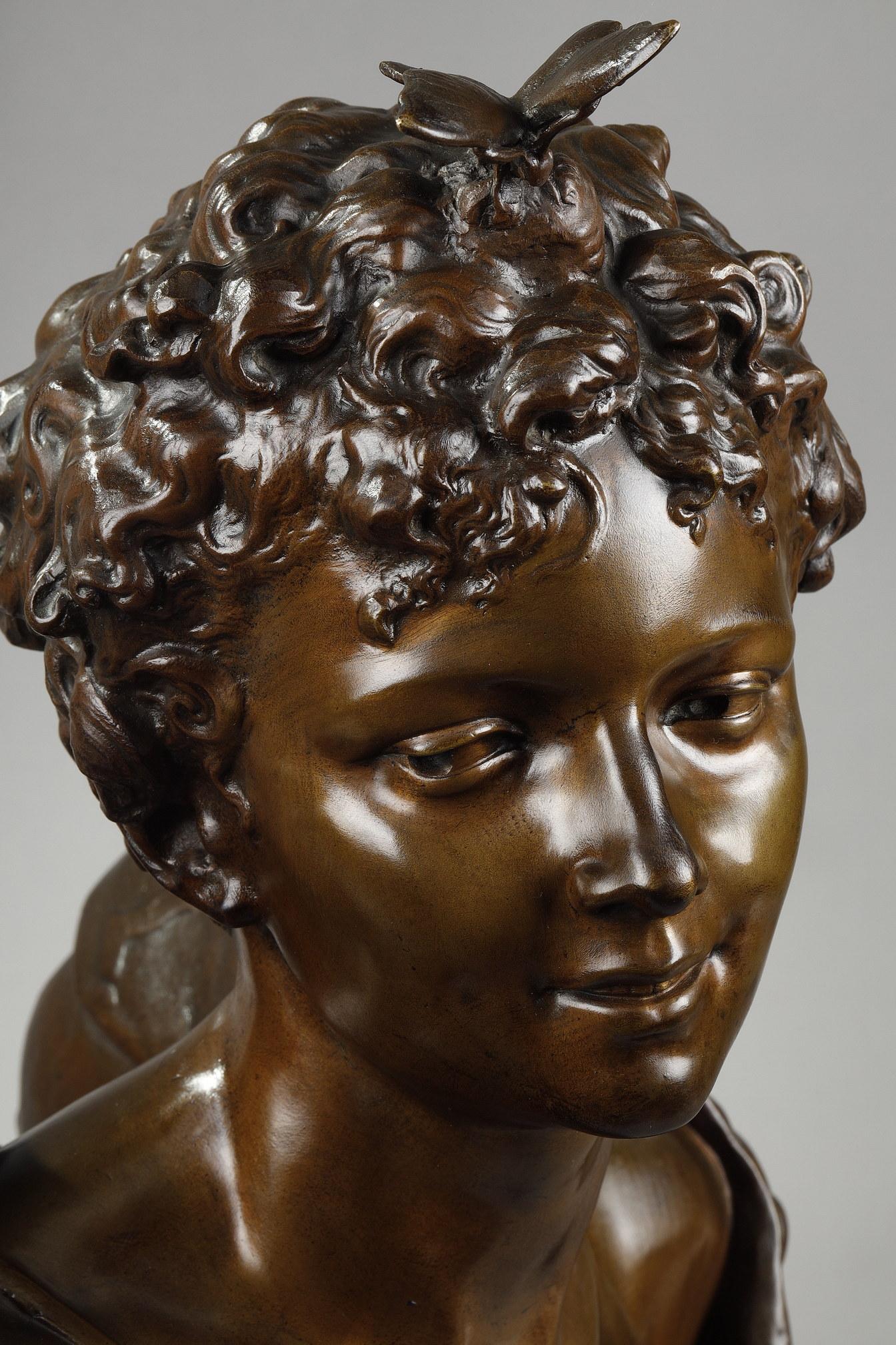 Sculpture of Zephyr in Bronze, 19th Century For Sale 5