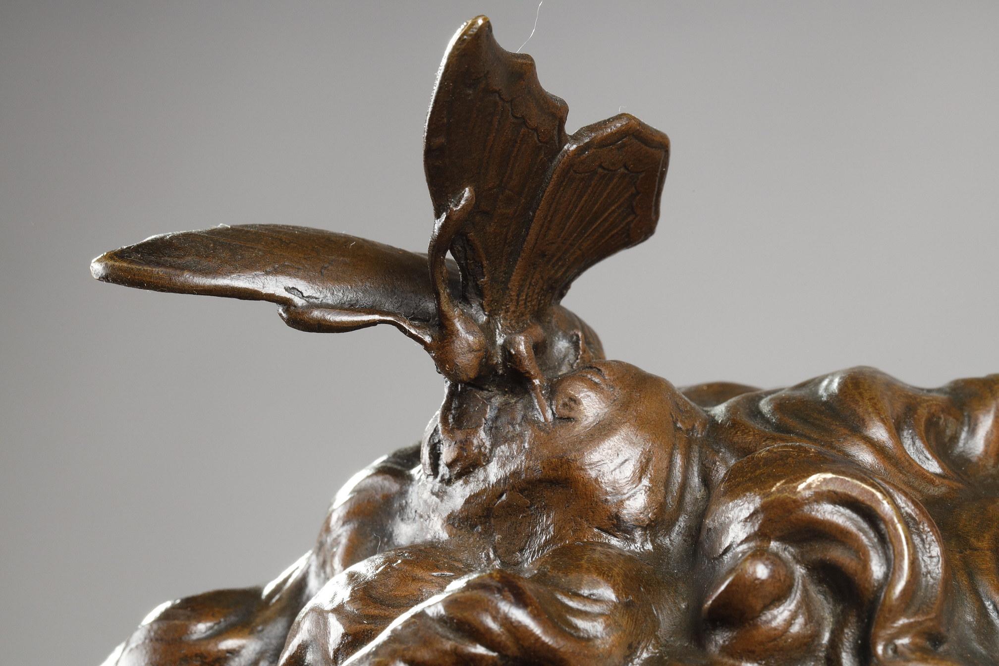 Sculpture of Zephyr in Bronze, 19th Century For Sale 8