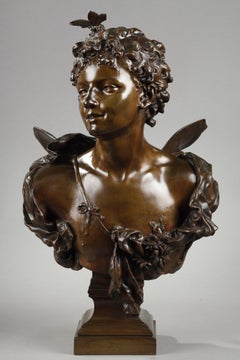 Sculpture of Zephyr in Bronze, 19th Century