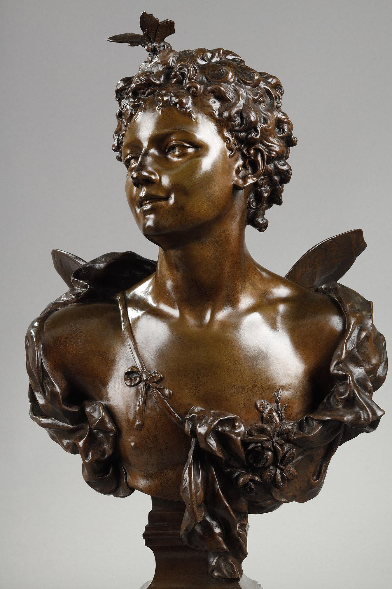Scultura di Zefiro in bronzo XIX secolo in vendita 1