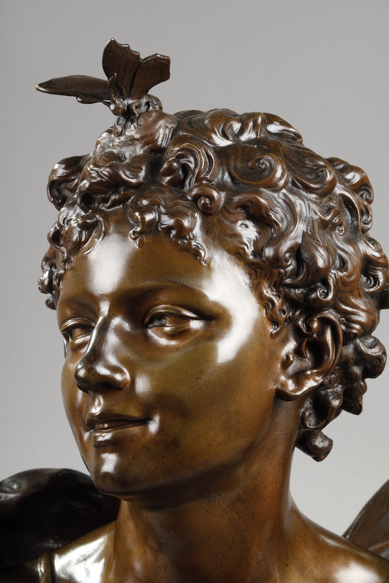 Sculpture of Zephyr in Bronze, 19th Century For Sale 3