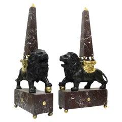 Used Sculpture, pair of obelisks