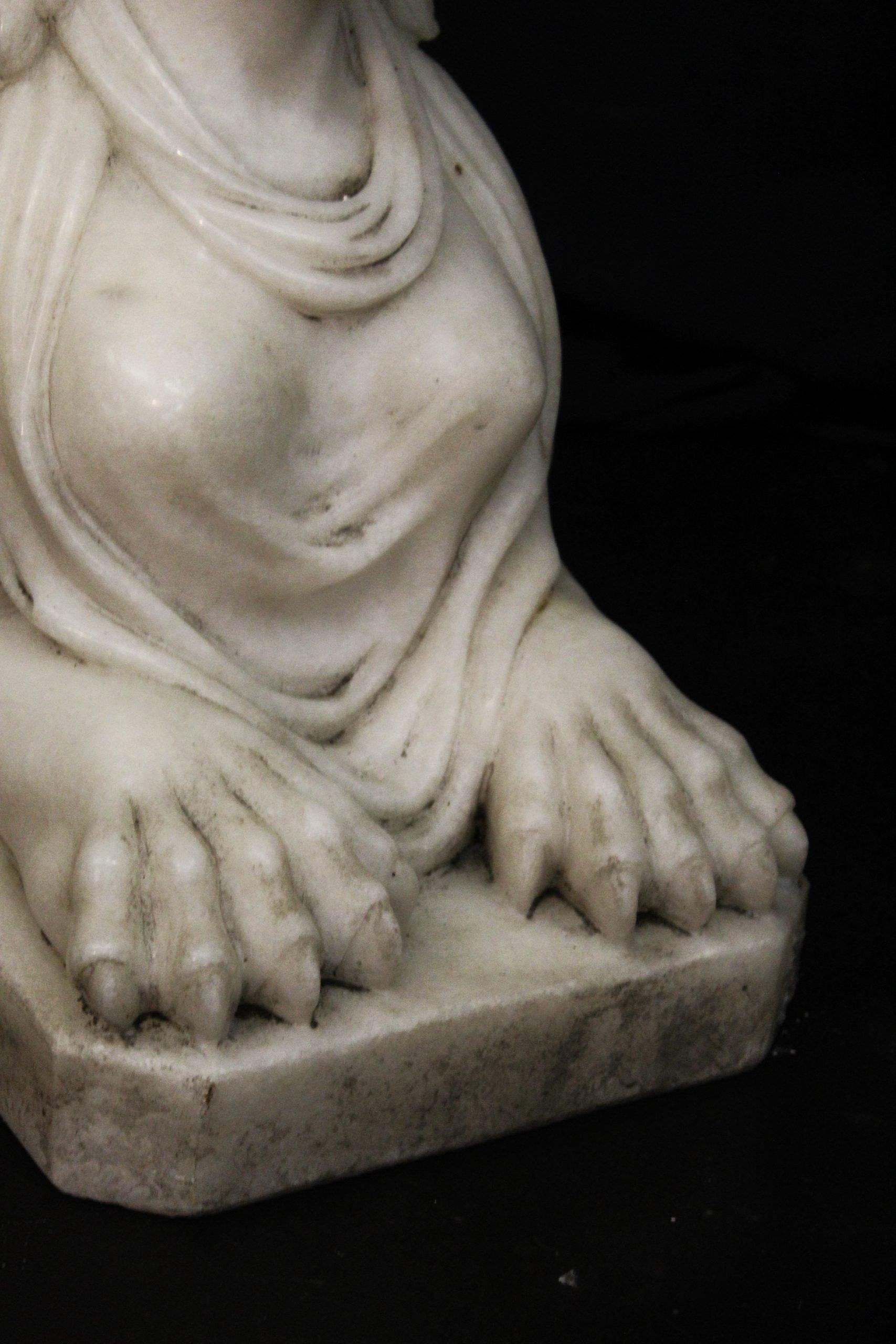 Sculpture, Pair of Sphinxes in marble. Bust in Carrara marble, sculpture in marble,ADDITIONAL PHOTOS, . Scultura, Coppia di Sfingi in marmo
