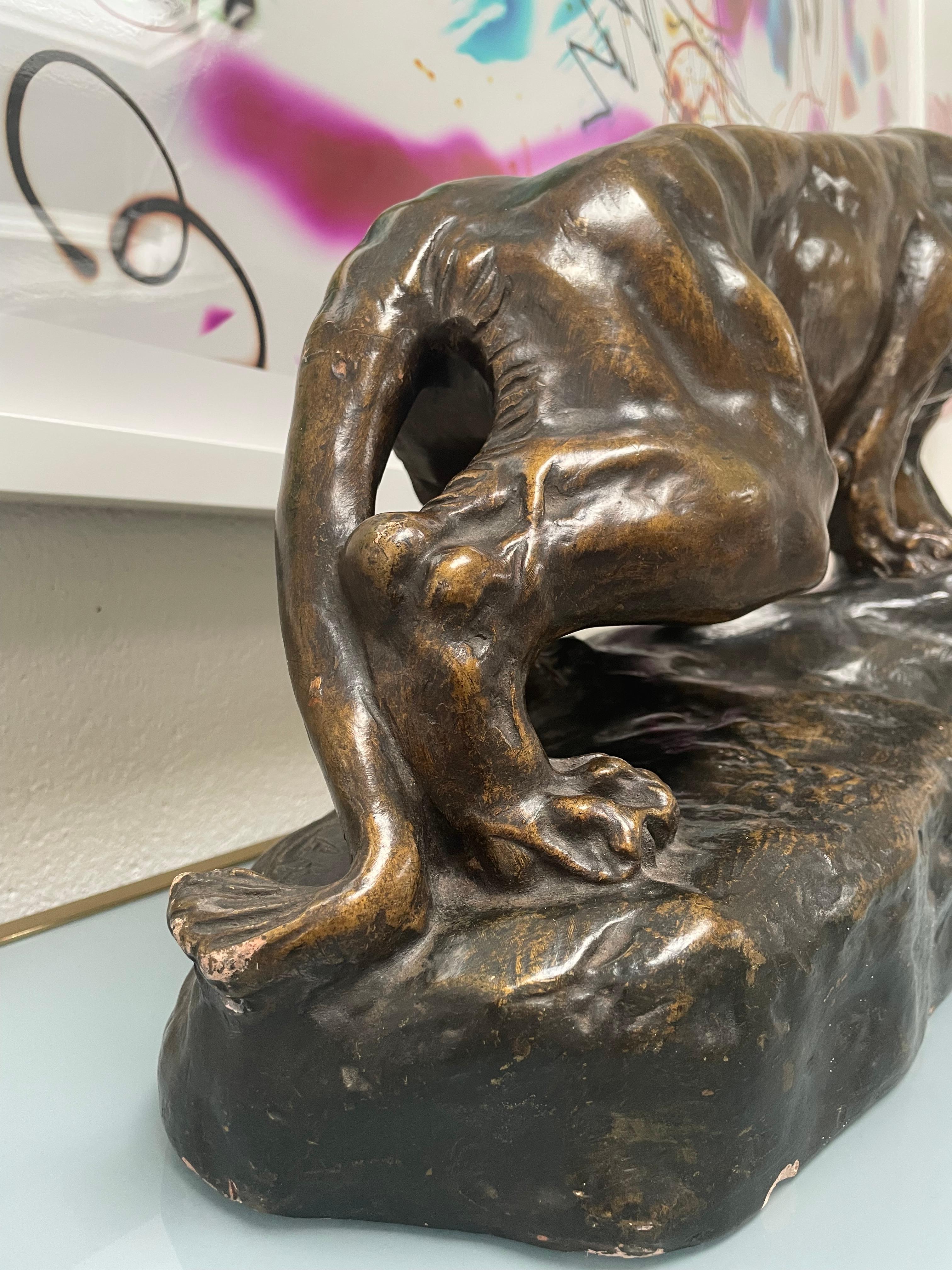 Sculpture Panthère rugissant by Thomas Cartier For Sale 3
