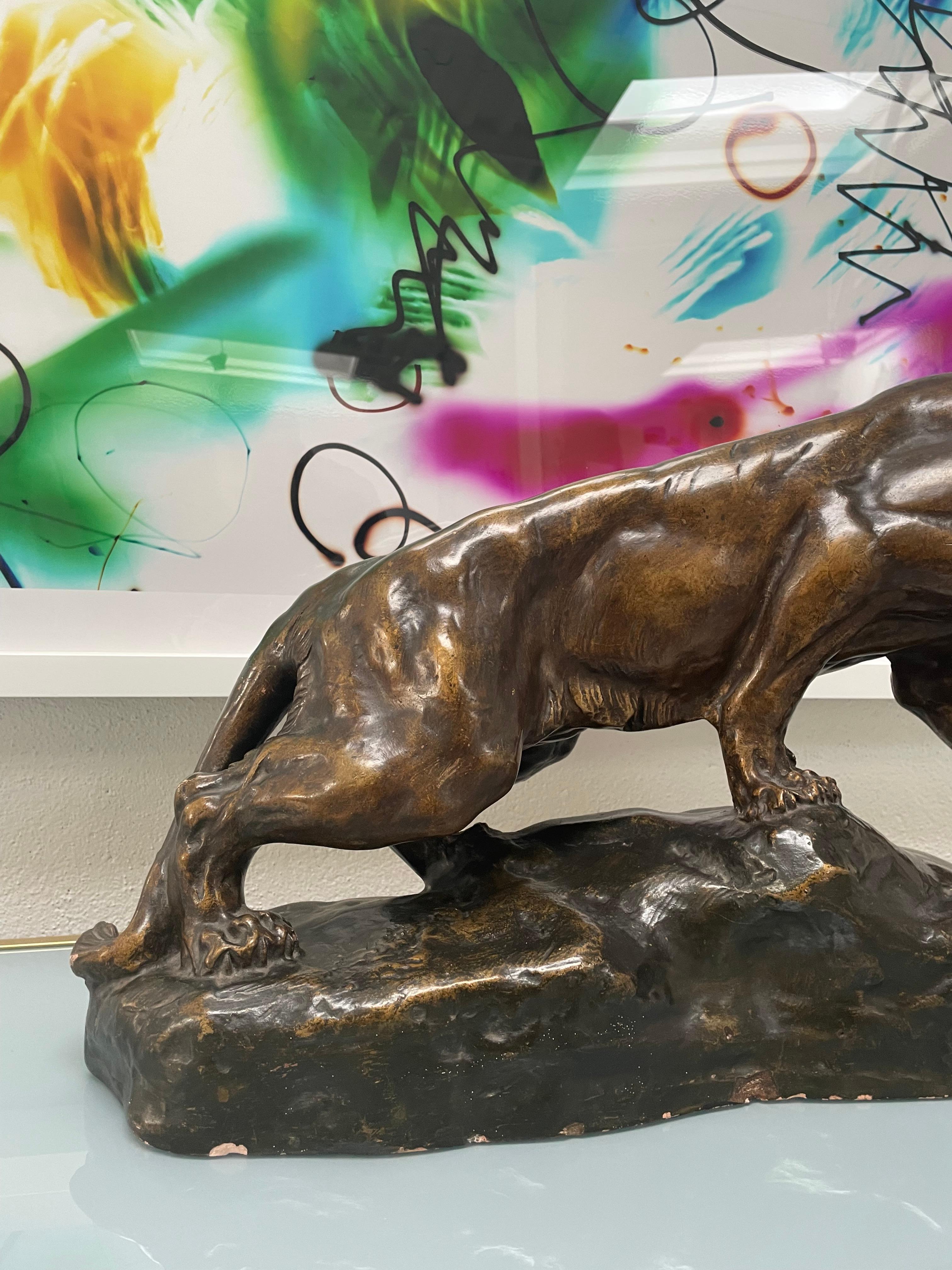 Sculpture Panthère rugissant by Thomas Cartier For Sale 2