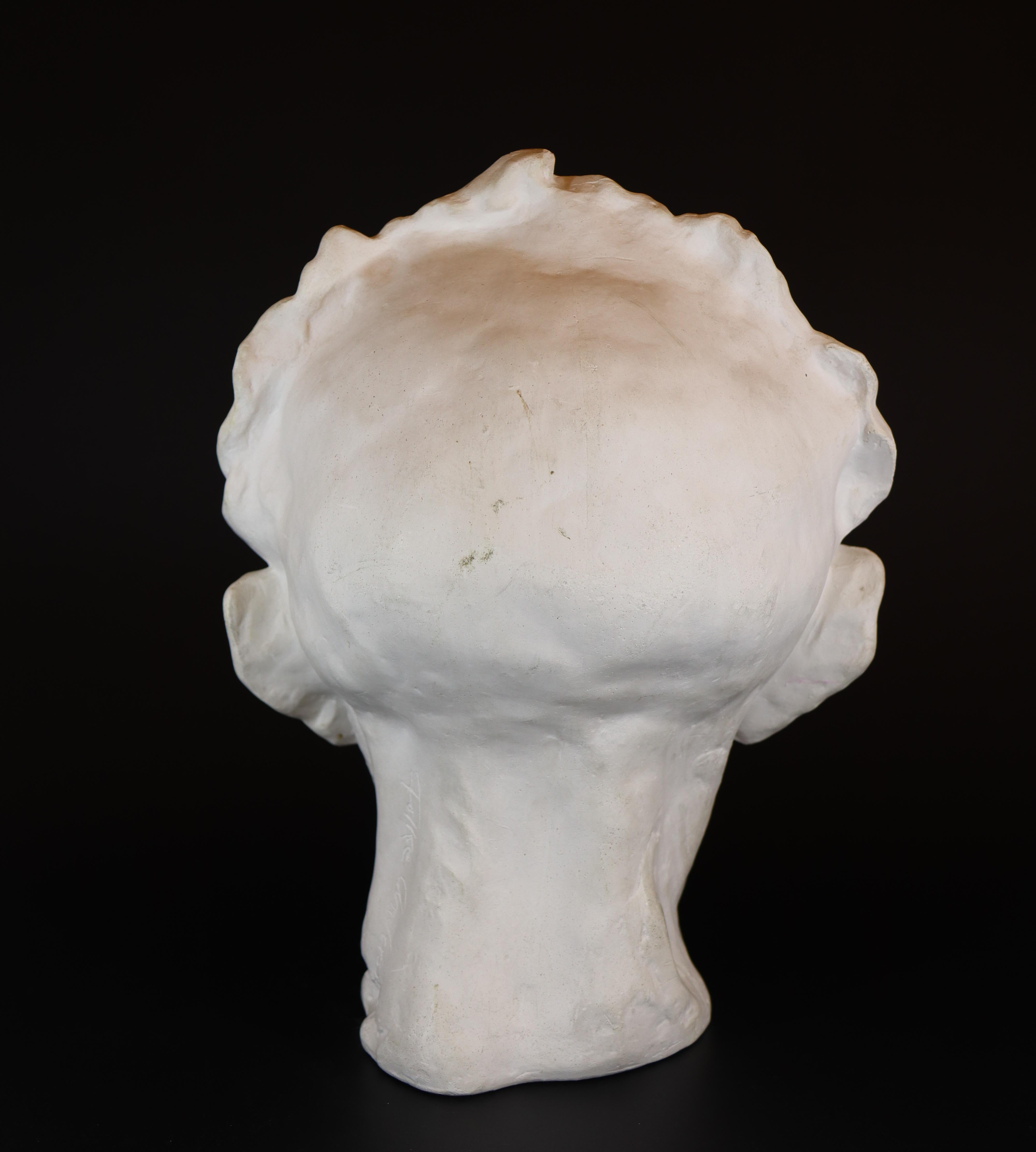 Skulptur Gips - Männerkopf - Folke Andersson (Schwedisch) im Angebot