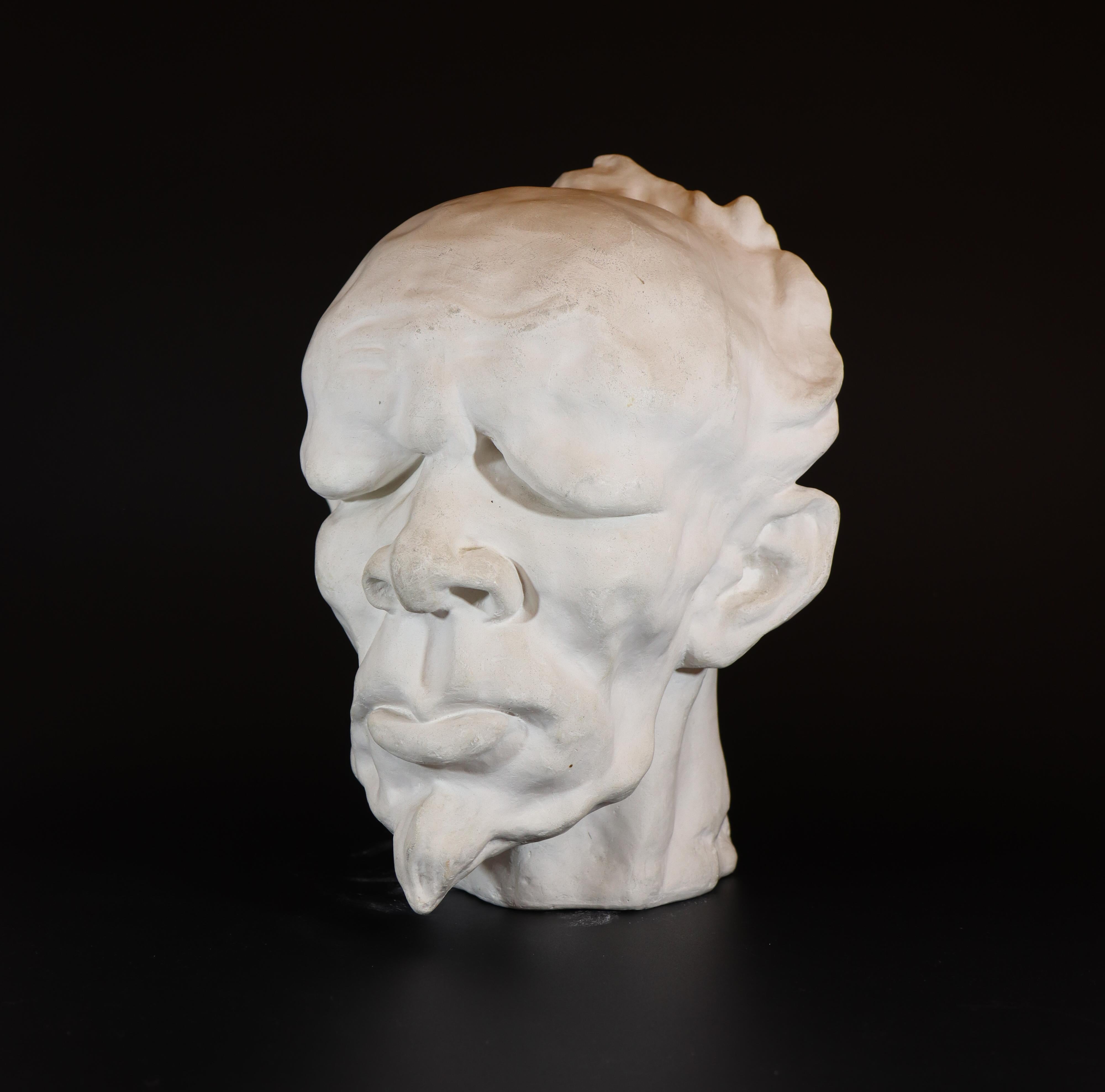 Skulptur Gips - Männerkopf - Folke Andersson im Angebot 1