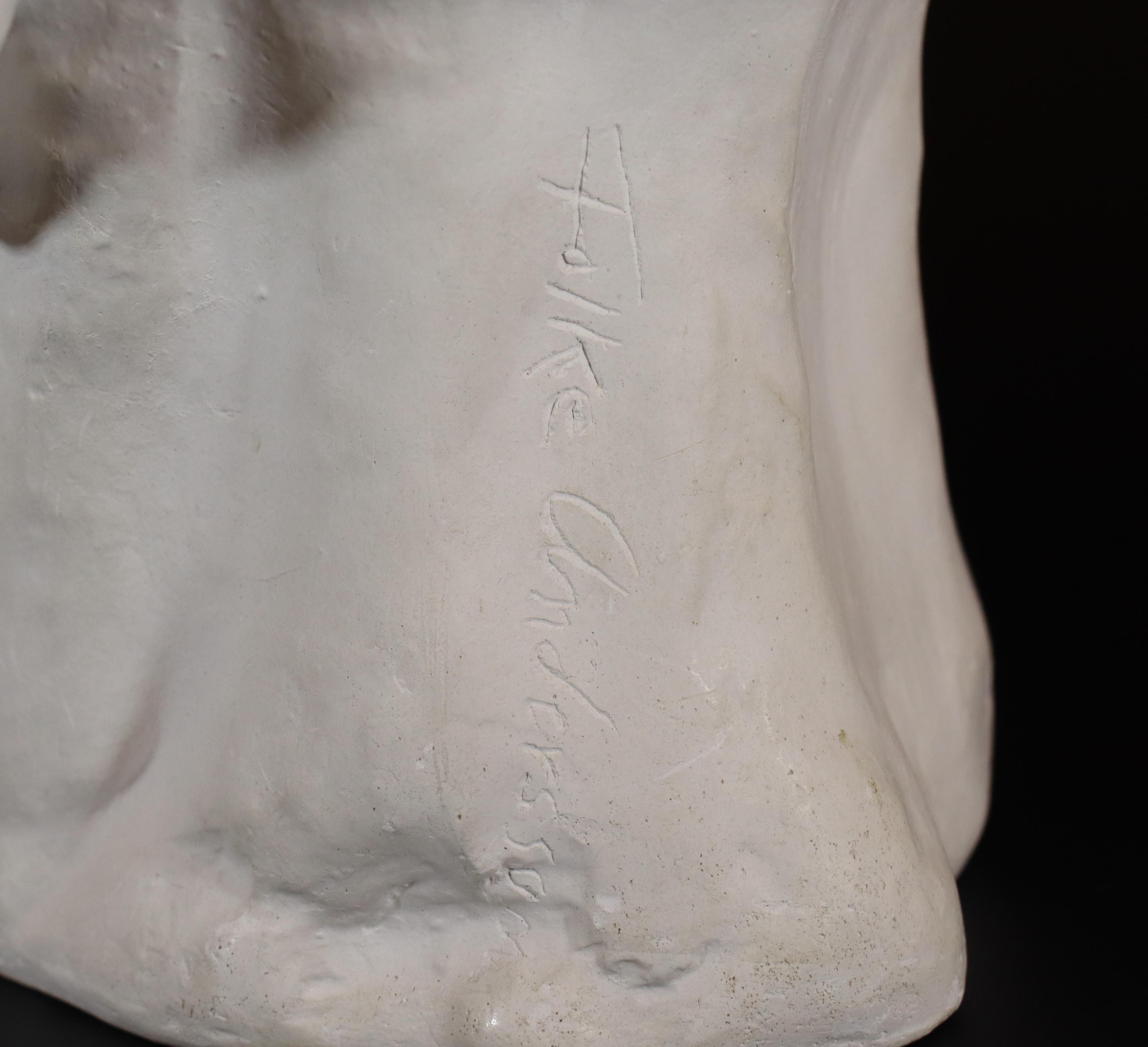 Skulptur Gips - Männerkopf - Folke Andersson im Angebot 3