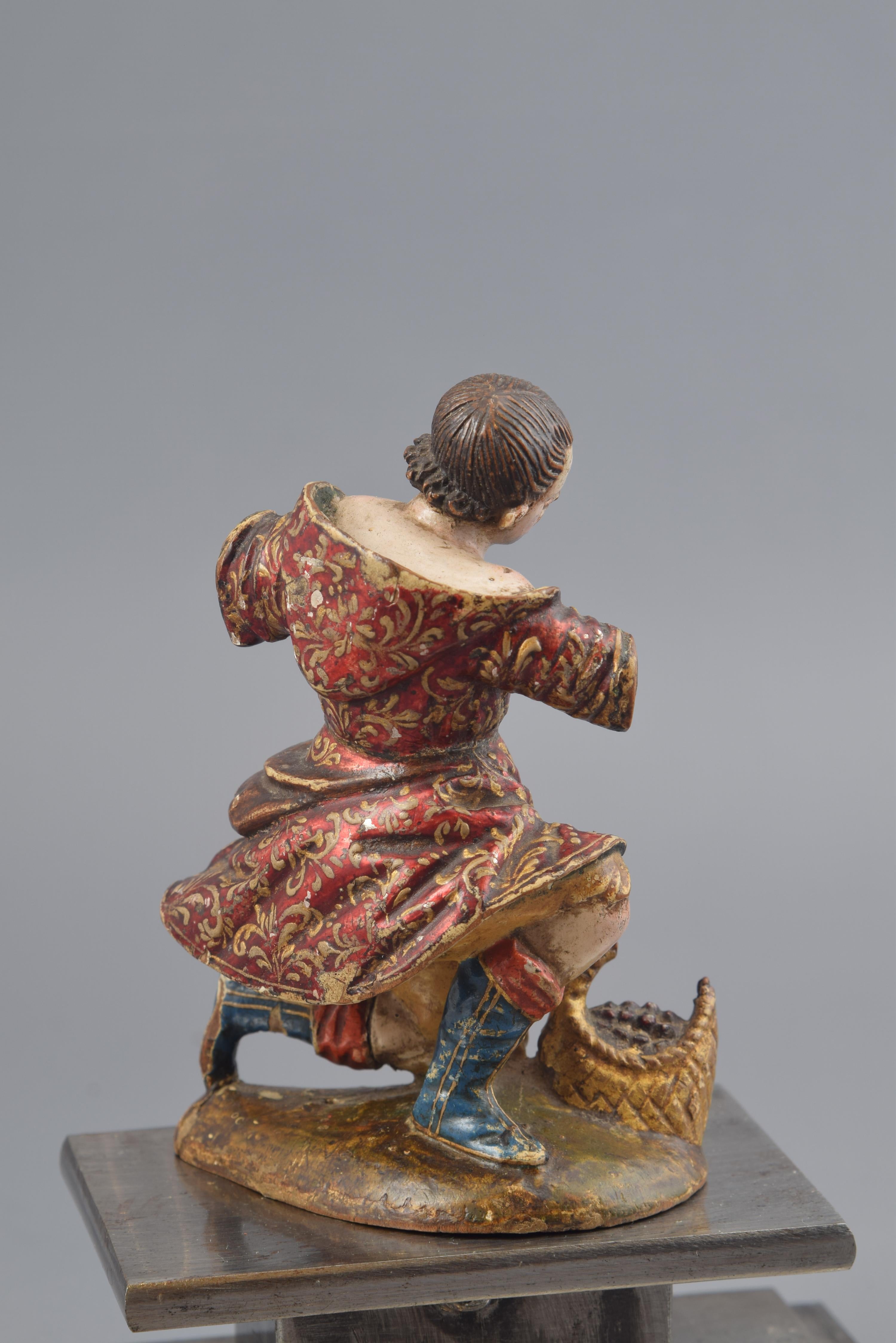 Sculpture, Polychromed Wood, Italy, 16th Century In Fair Condition In Madrid, ES