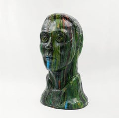 Skulptur gegossene Farben - signiert