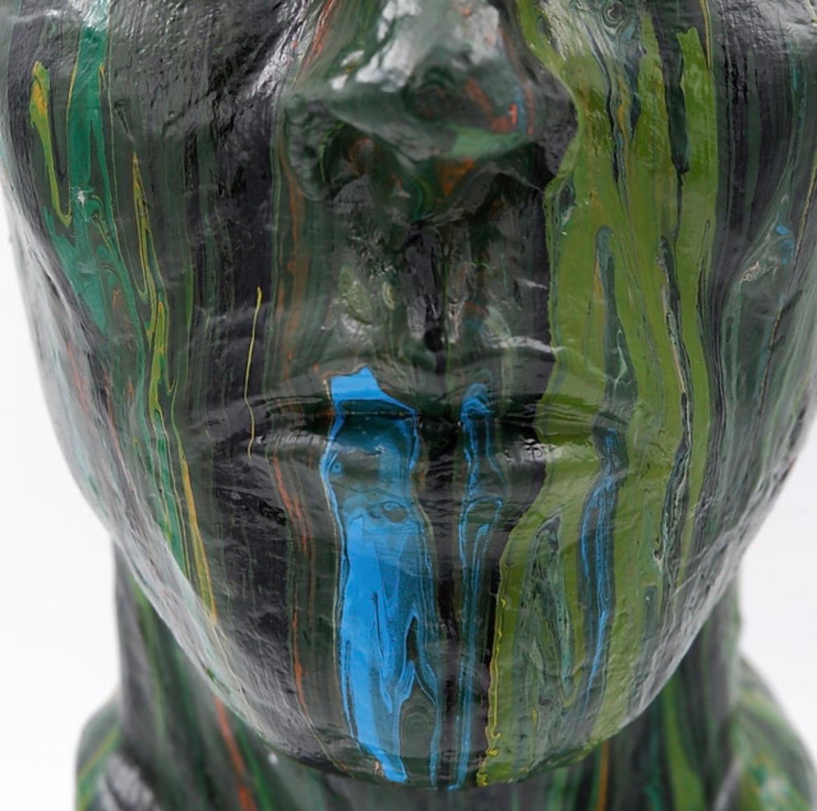 Intonaco Scultura con colori versati - firmata in vendita