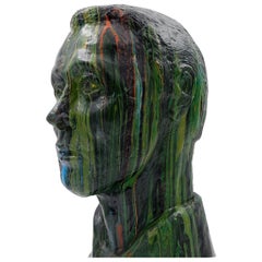 Sculpture couleurs coulées - signée