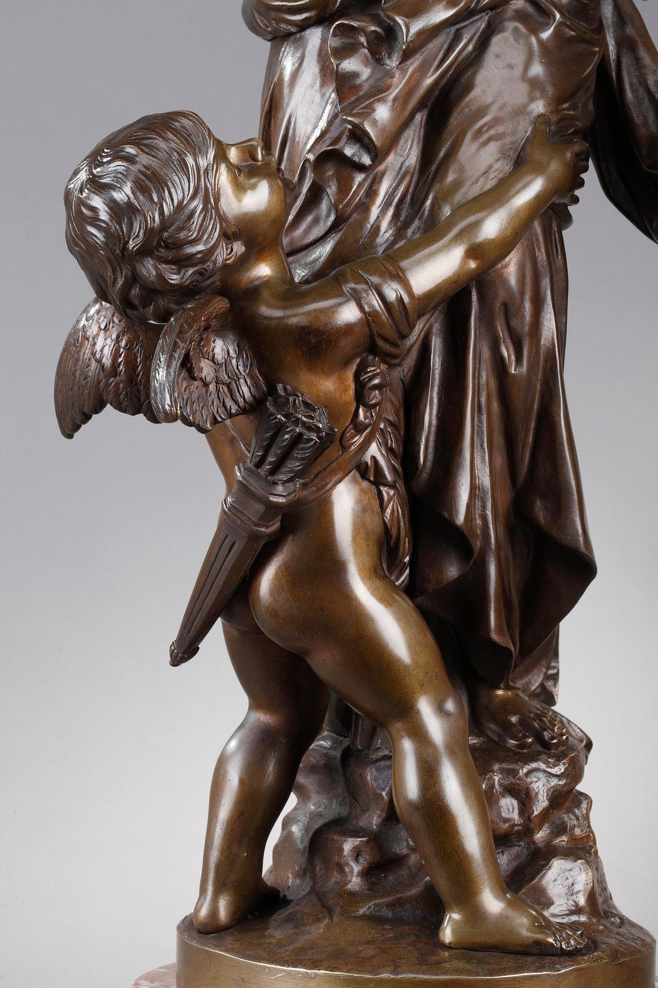 Sculpture « Psyché et amour » signée par Jean Bulio en vente 8