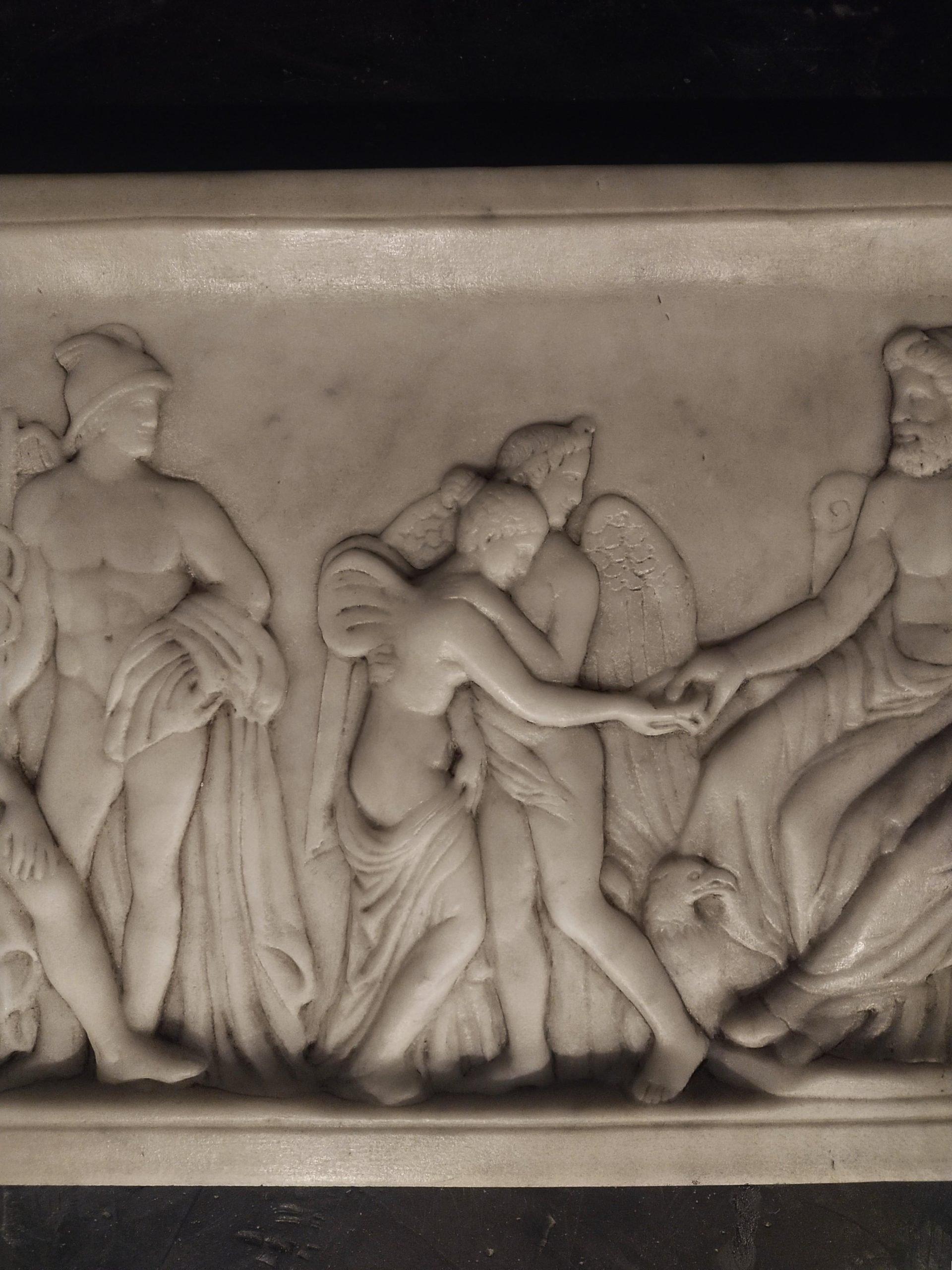 19th Century Sculpture, Relief of Mythological Scene from the Neoclassical Period in vendita