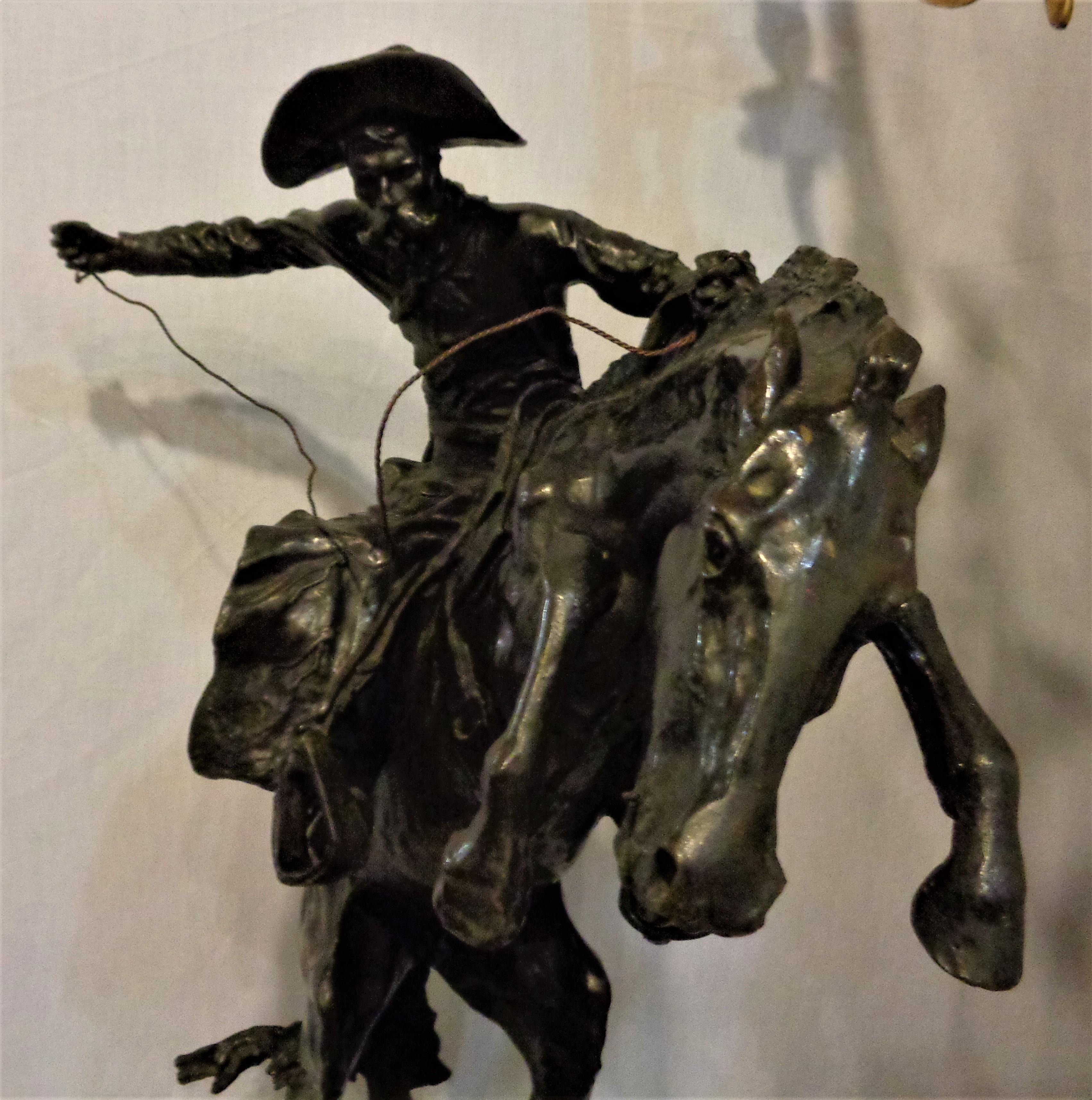 Sculpture Remington Reproduction The Bronco Buster Large 1