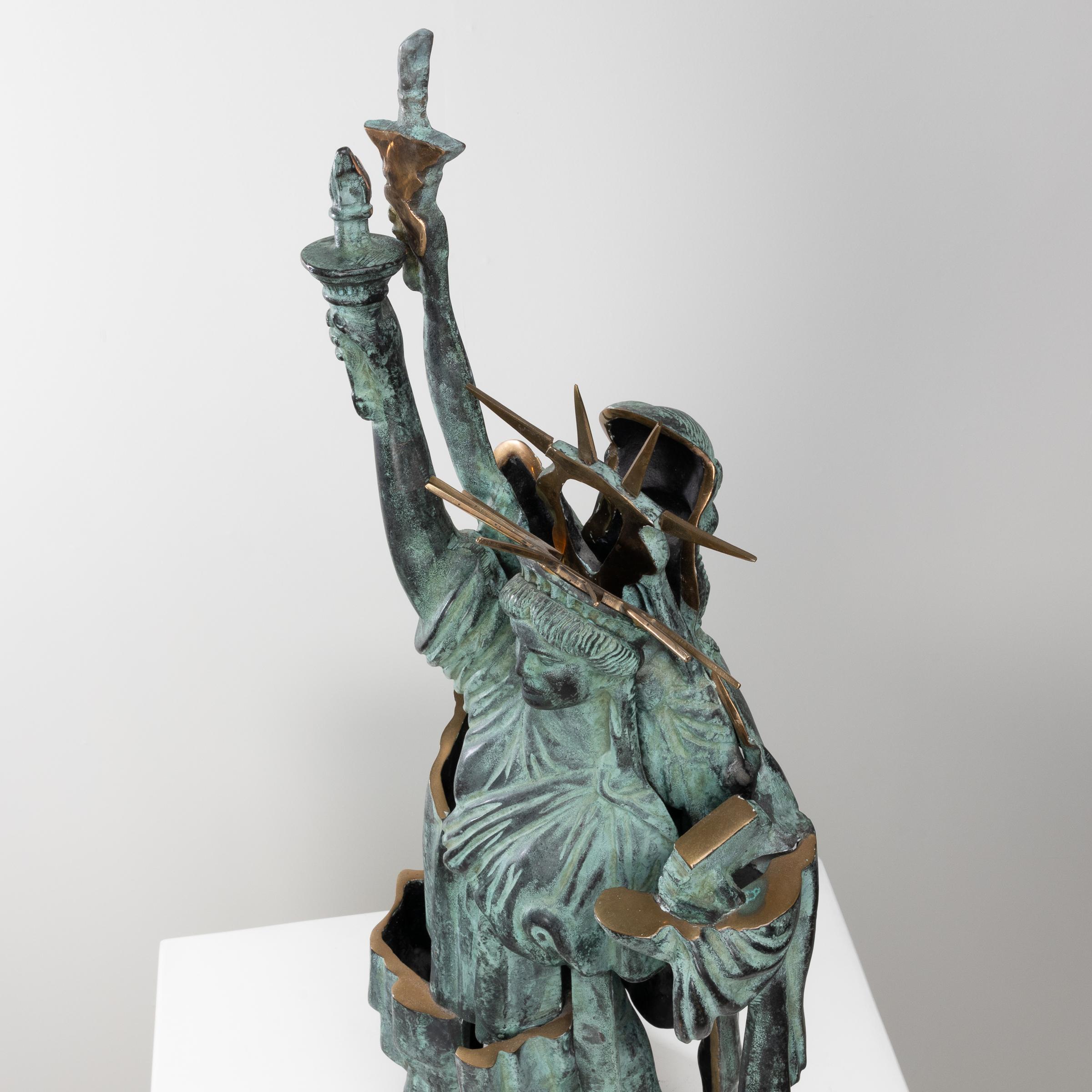 French Sculpture representing the “deconstructed” Statue of Liberty by Arman For Sale
