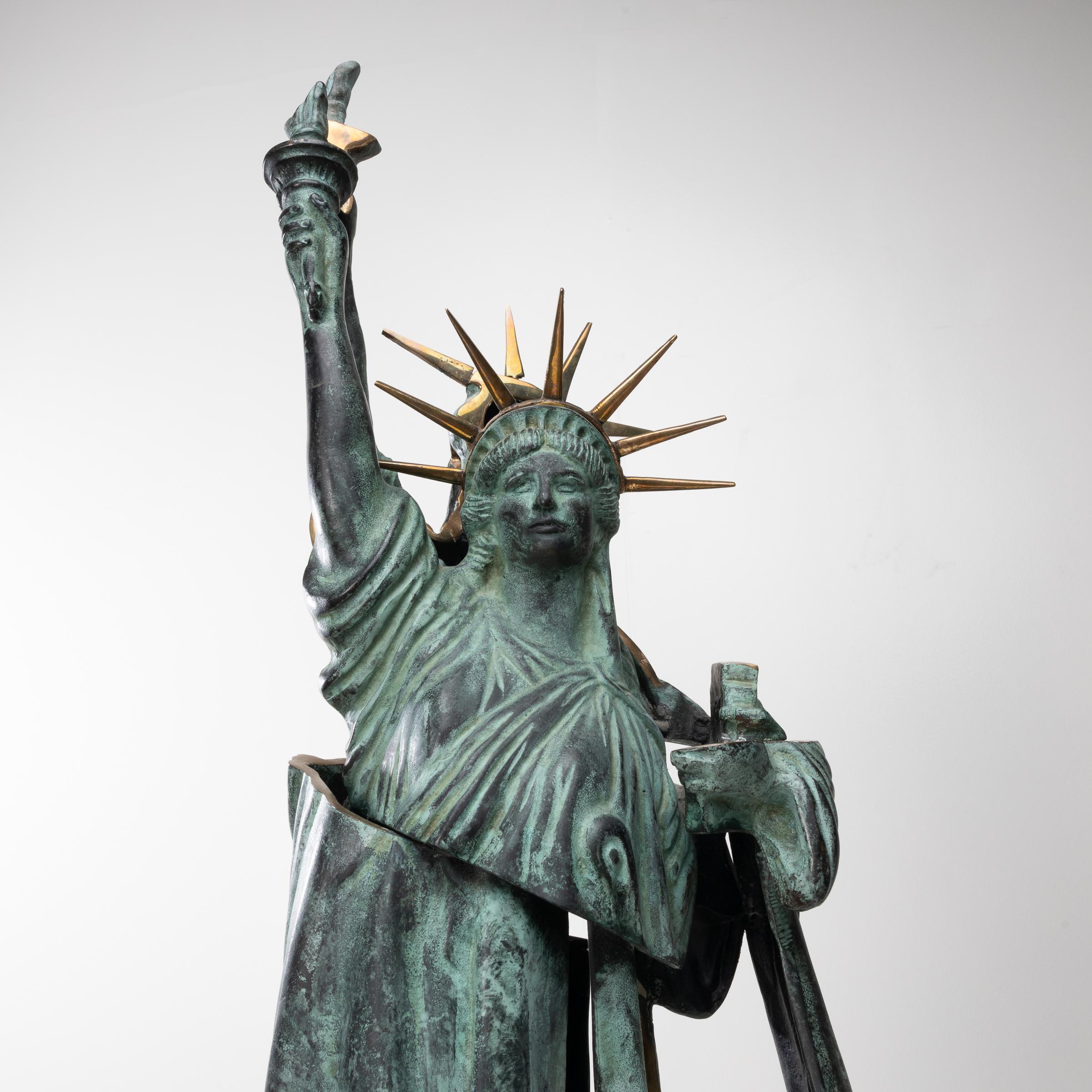 Polished Sculpture representing the “deconstructed” Statue of Liberty by Arman For Sale