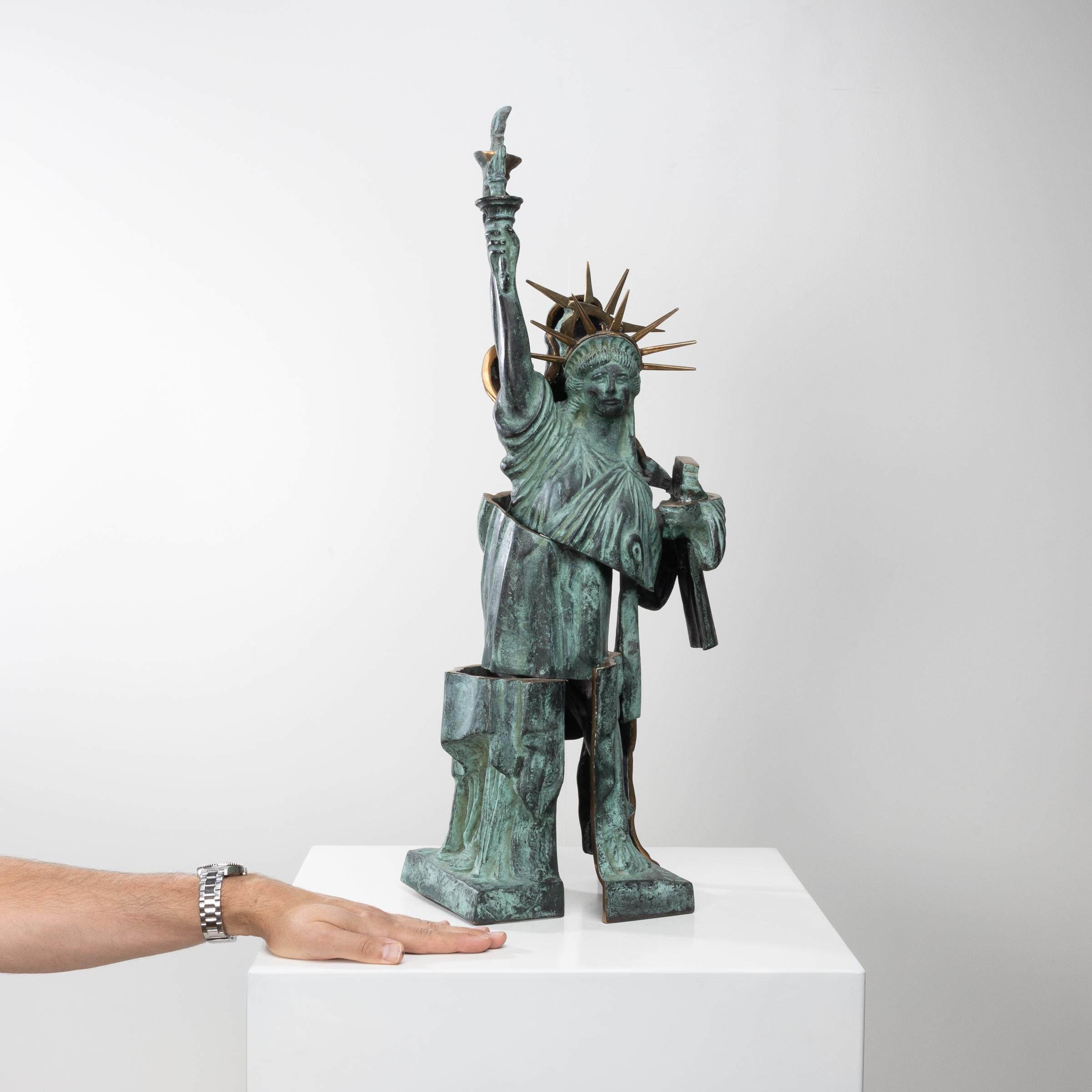 Bronze Sculpture representing the “deconstructed” Statue of Liberty by Arman For Sale