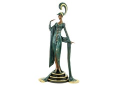 Sculpture Revue Dancer in Bronze, Art Deco Style, 20th Century
