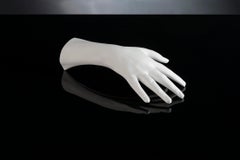 Sculpture Right Hand, White Bassano Ceramic, Italy