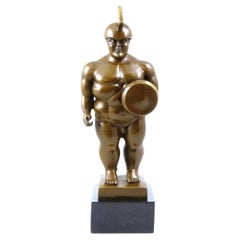 Sculpture Roman Warrior in Bronze, Contemporary Style, 20th Century