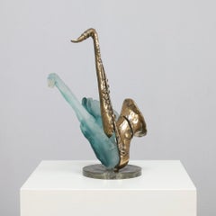 Sculpture “Saxophone” by Yves Lohe, 1980s