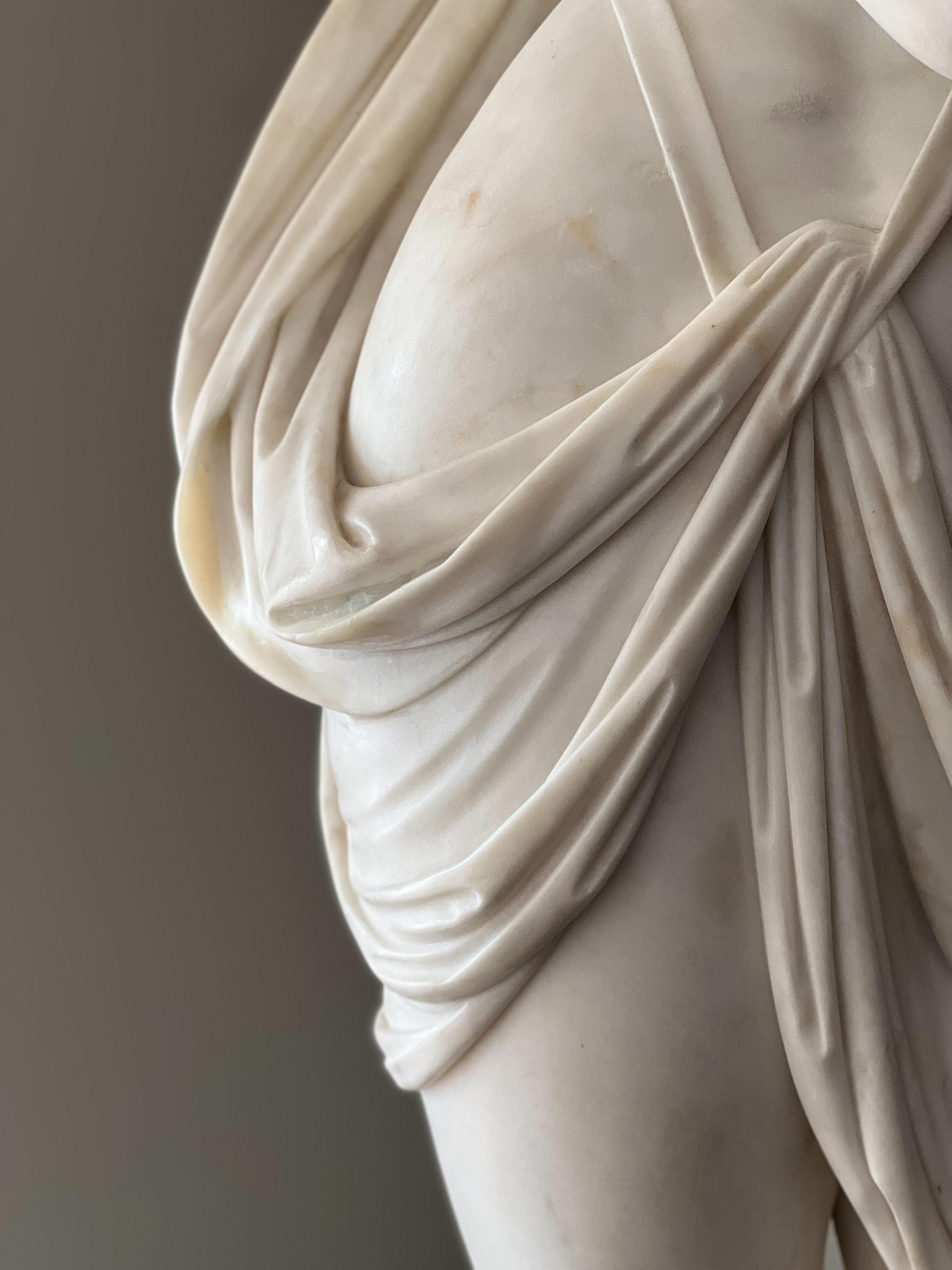 Marbre Sculpture Scipione Tadolini l'esclave grecque Seconde moitié du XIXe siècle en vente