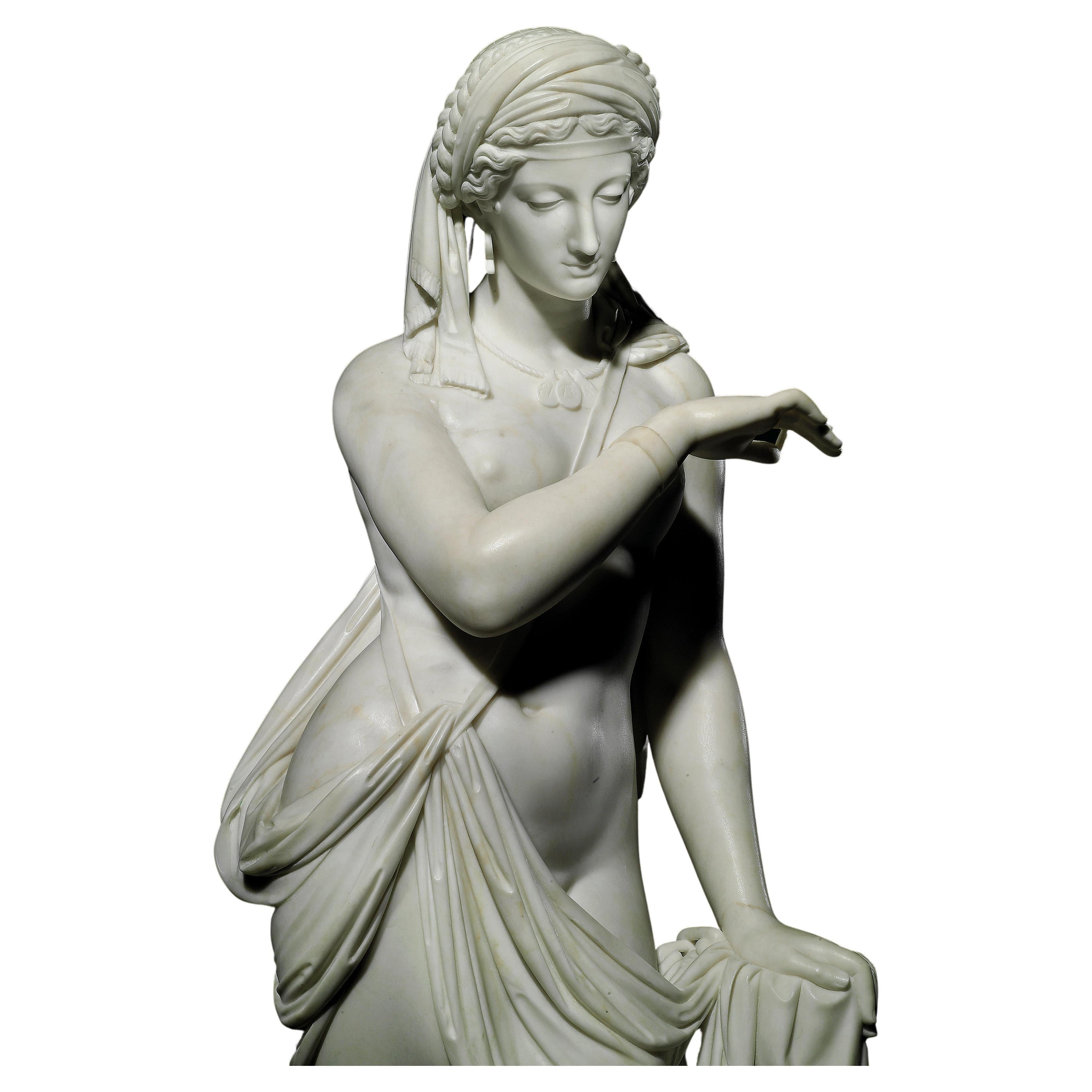 Néoclassique Sculpture Scipione Tadolini l'esclave grecque Seconde moitié du XIXe siècle en vente