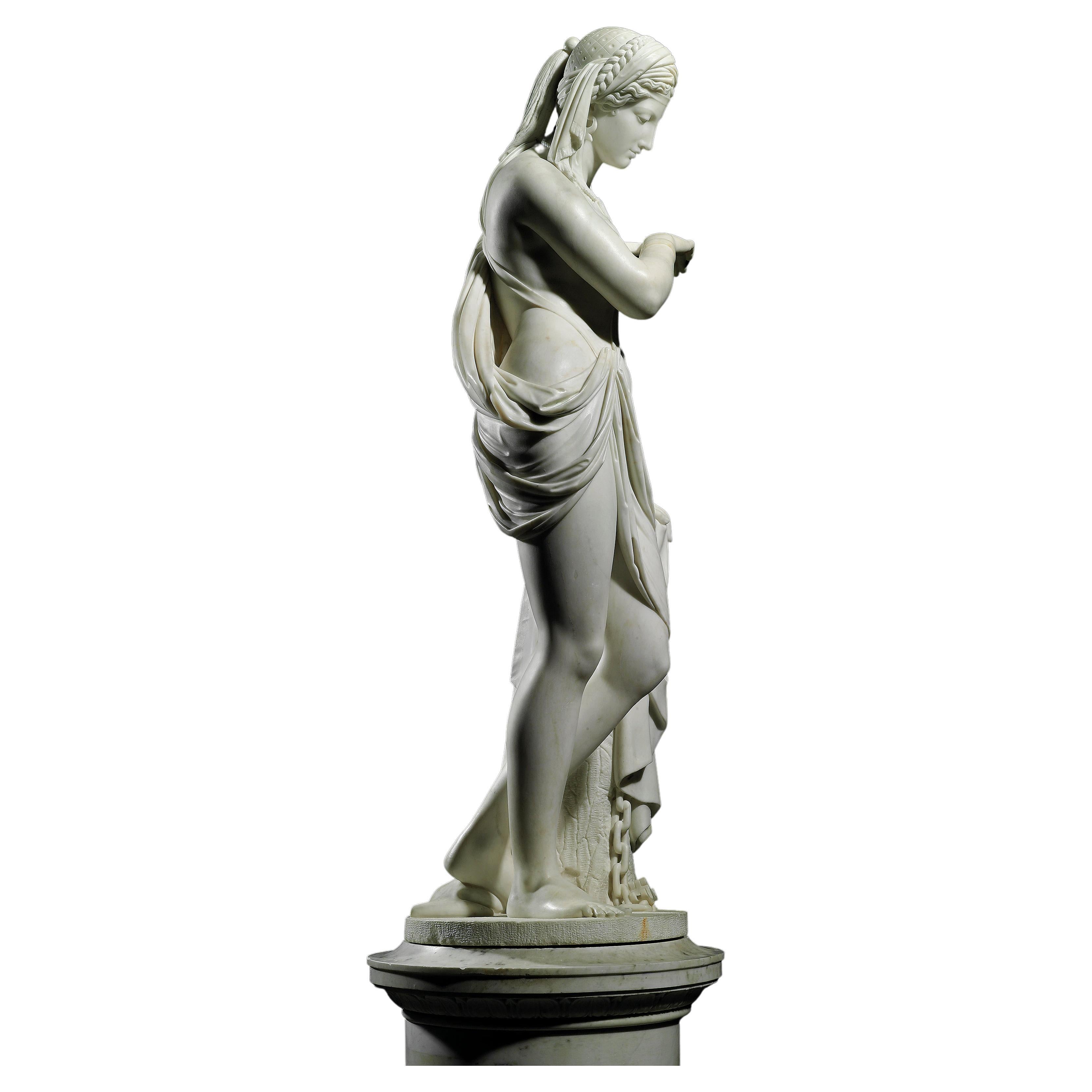 Skulptur Scipione Tadolini, der griechische Slave, zweite Hälfte des 19. Jahrhunderts im Zustand „Gut“ im Angebot in SAINT-JEAN-CAP-FERRAT, FR