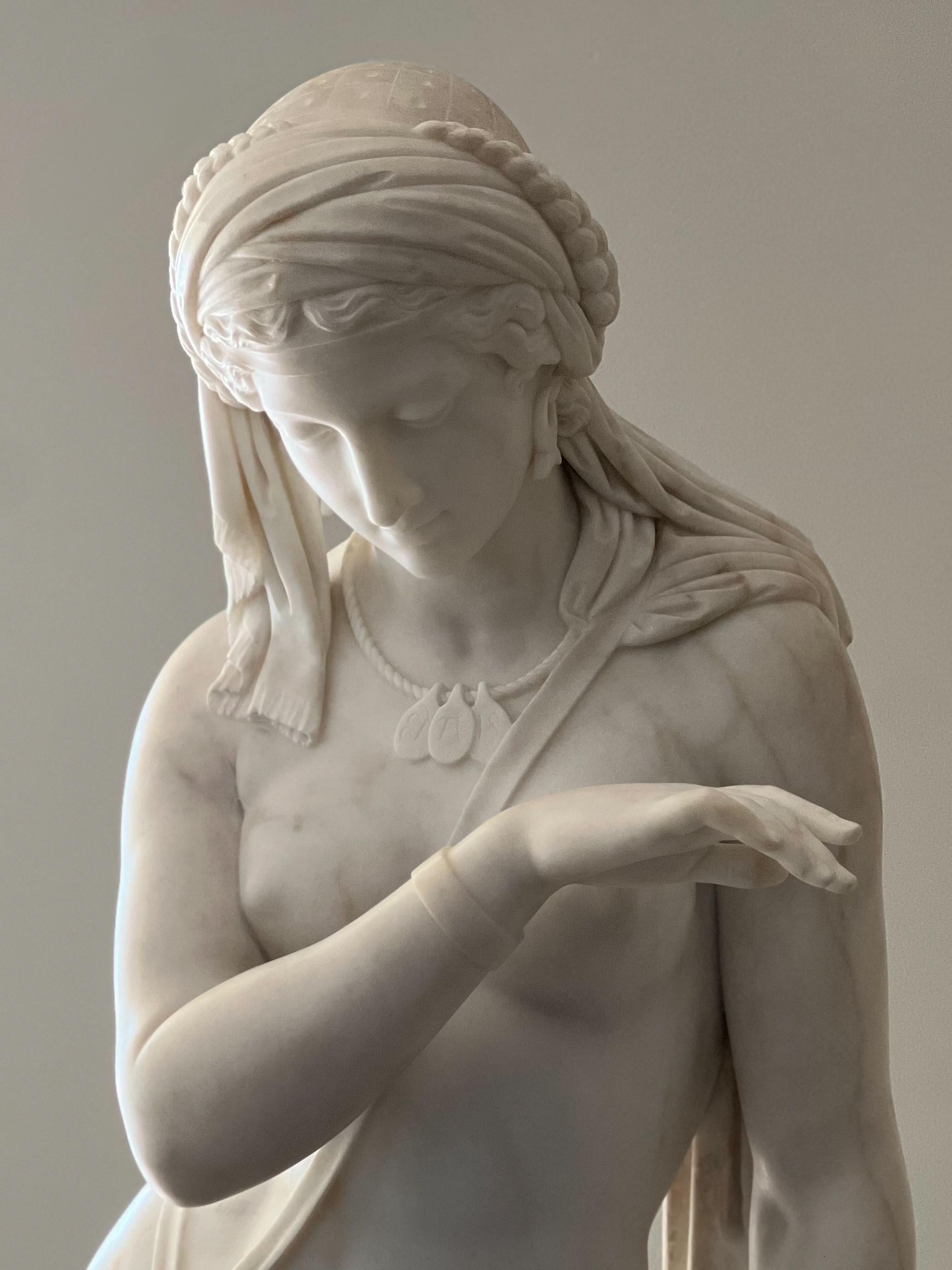 Sculpture Scipione Tadolini l'esclave grecque Seconde moitié du XIXe siècle en vente 3