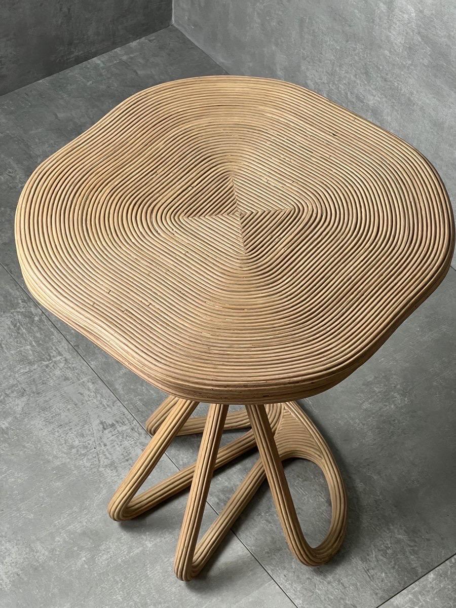 Sculpture Series wooden table by Betty Cobonpue, 1980s.
Marked on the table top.