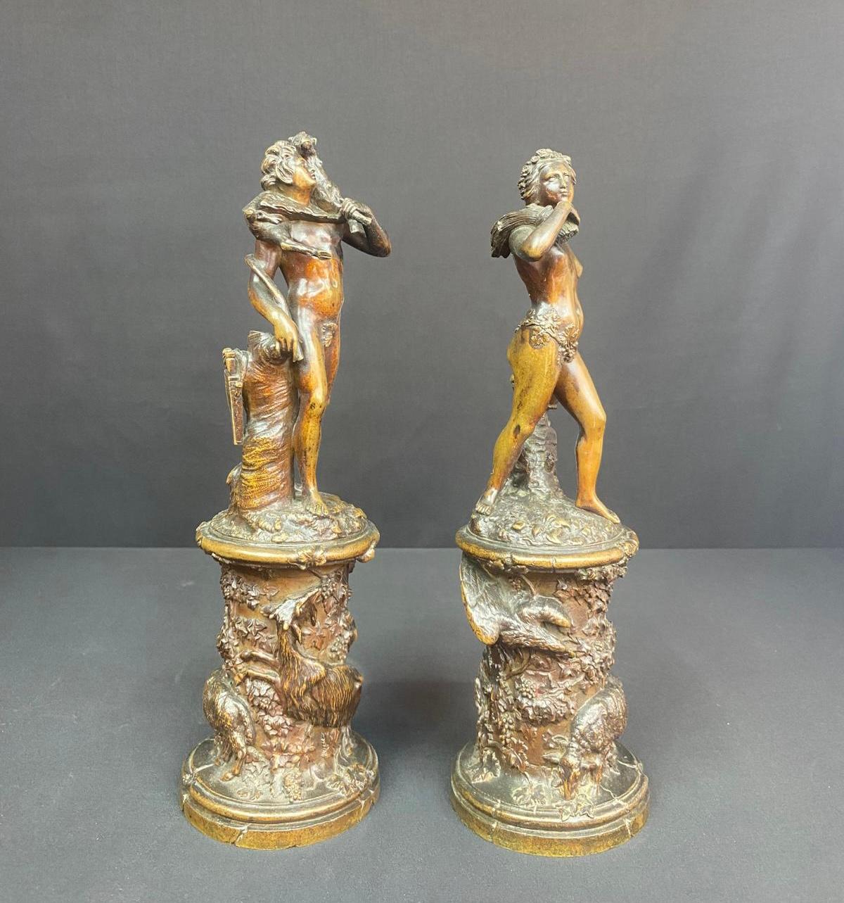 Sculpture Set - Bronze - P. Lepautre - France - XVIII Th In Good Condition In CANNES, FR