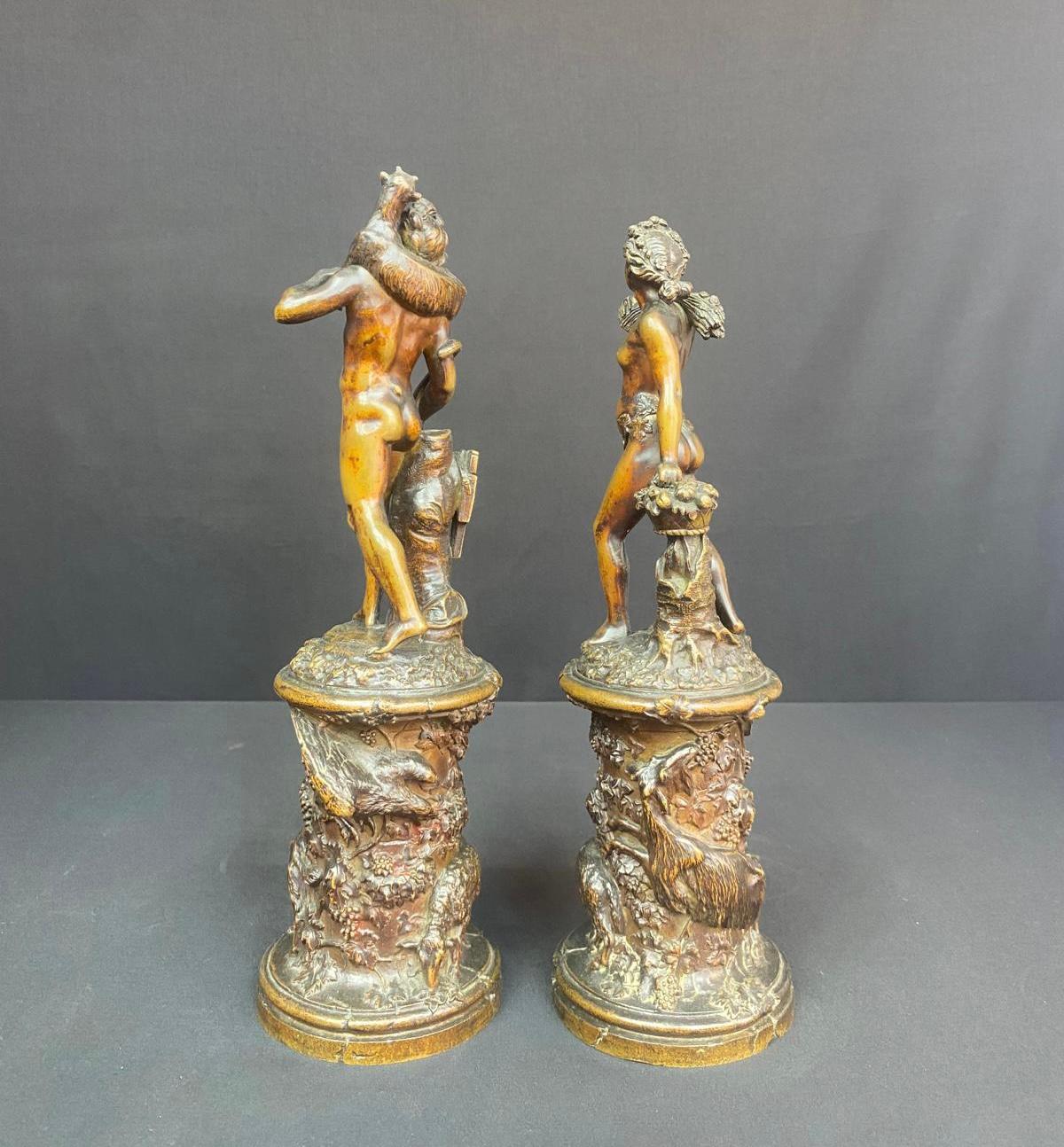18th Century and Earlier Sculpture Set - Bronze - P. Lepautre - France - XVIII Th