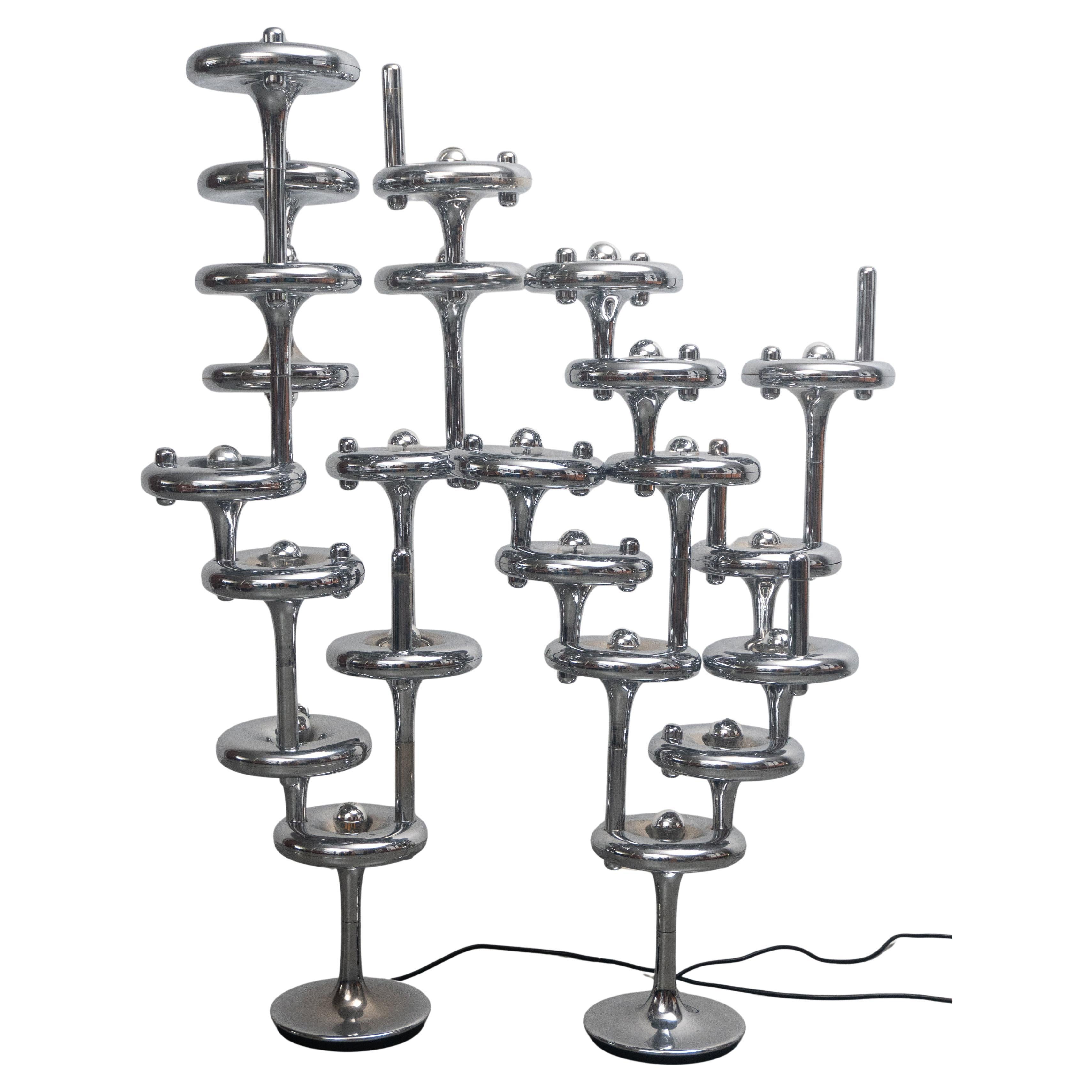 Set di due lampade da terra modulari NO AGE del 1960, Made in Germany in vendita