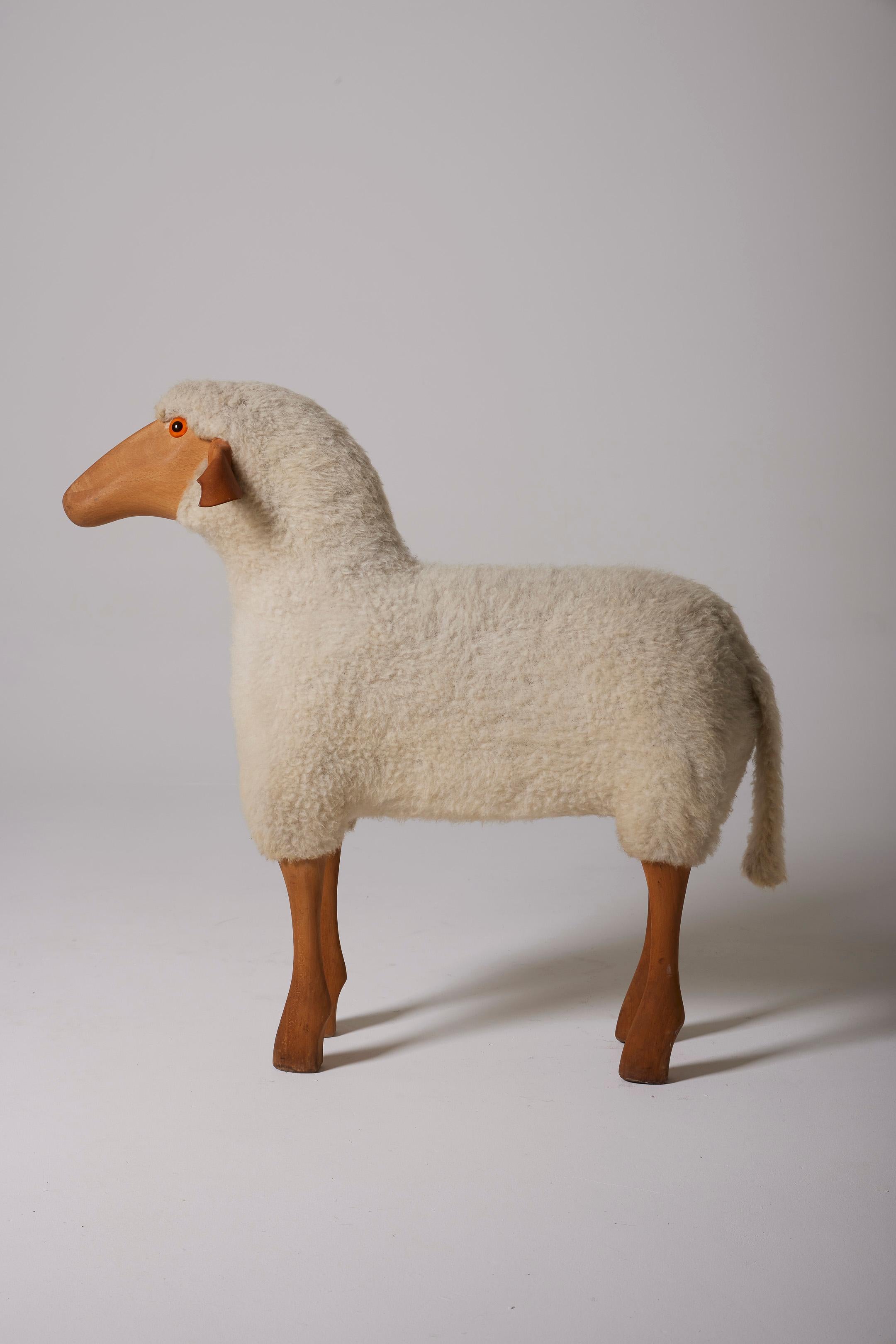 Sculpture Sheep by Hanns-Peter Krafft In Good Condition For Sale In PARIS, FR