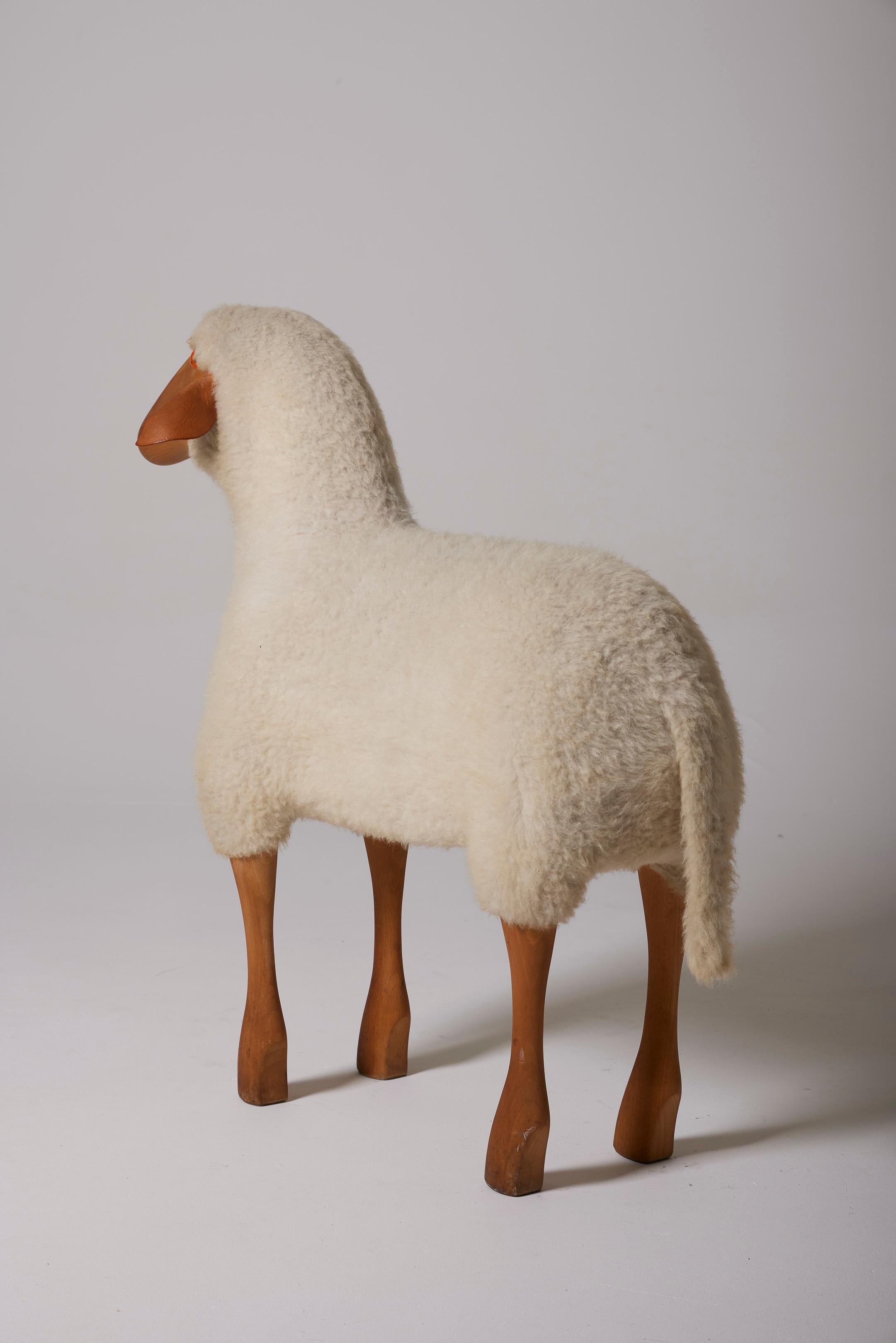 20th Century Sculpture Sheep by Hanns-Peter Krafft For Sale