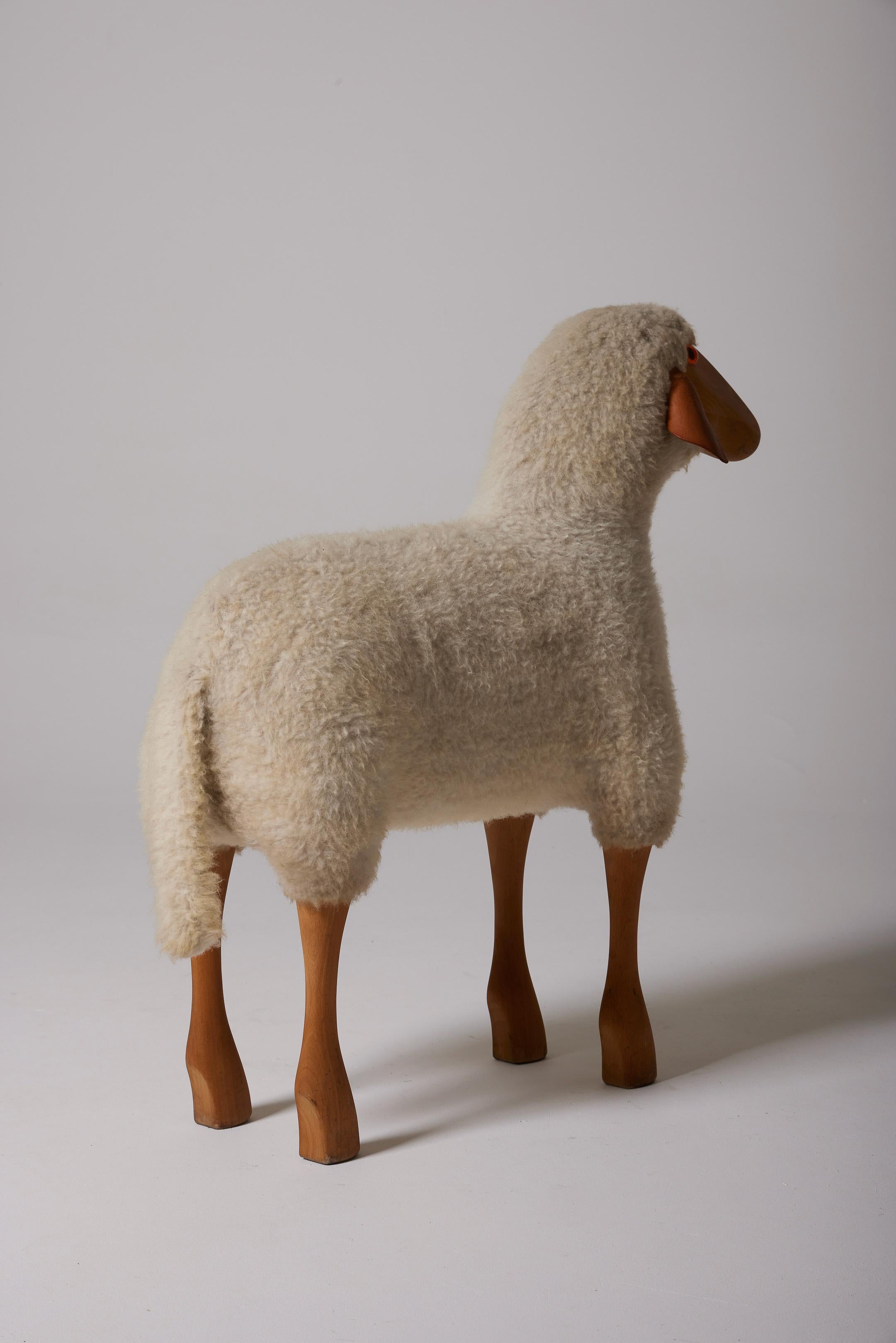 Sculpture Sheep by Hanns-Peter Krafft For Sale 1