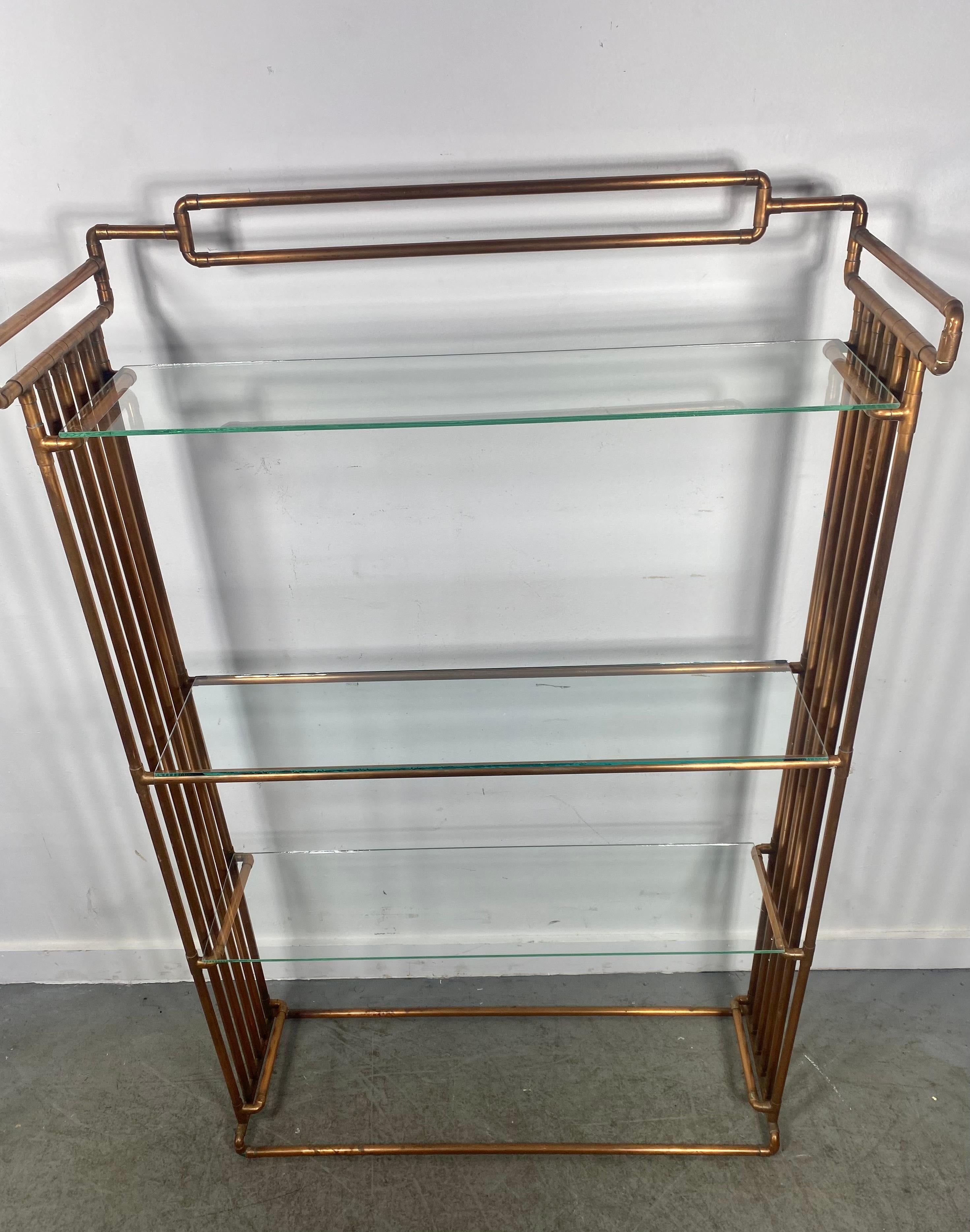 Sculpture Shelf in Copper Pipe by T J Volonis, Modernist / Architectural For Sale 3