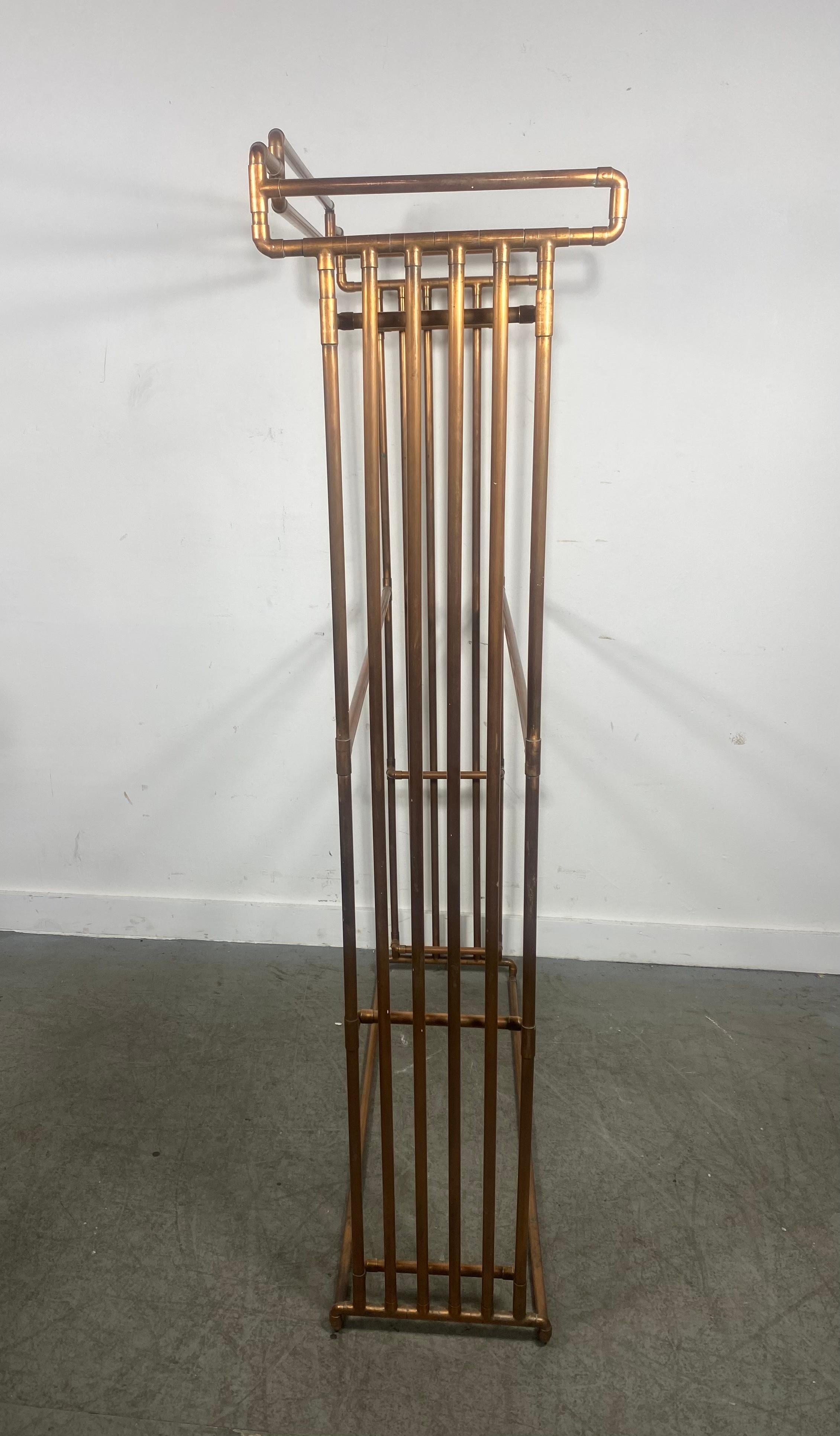 Sculpture Shelf in Copper Pipe by T J Volonis, Modernist / Architectural In Excellent Condition For Sale In Buffalo, NY
