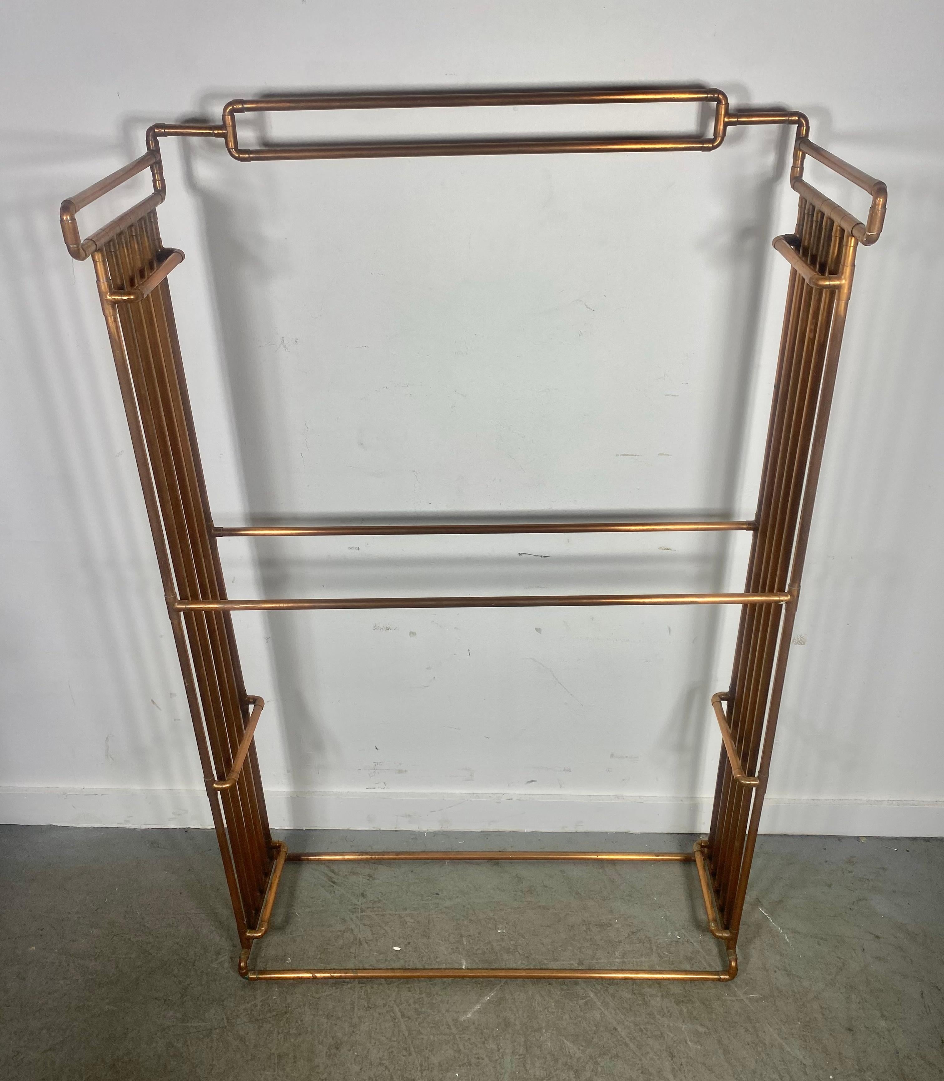 Sculpture Shelf in Copper Pipe by T J Volonis, Modernist / Architectural For Sale 1