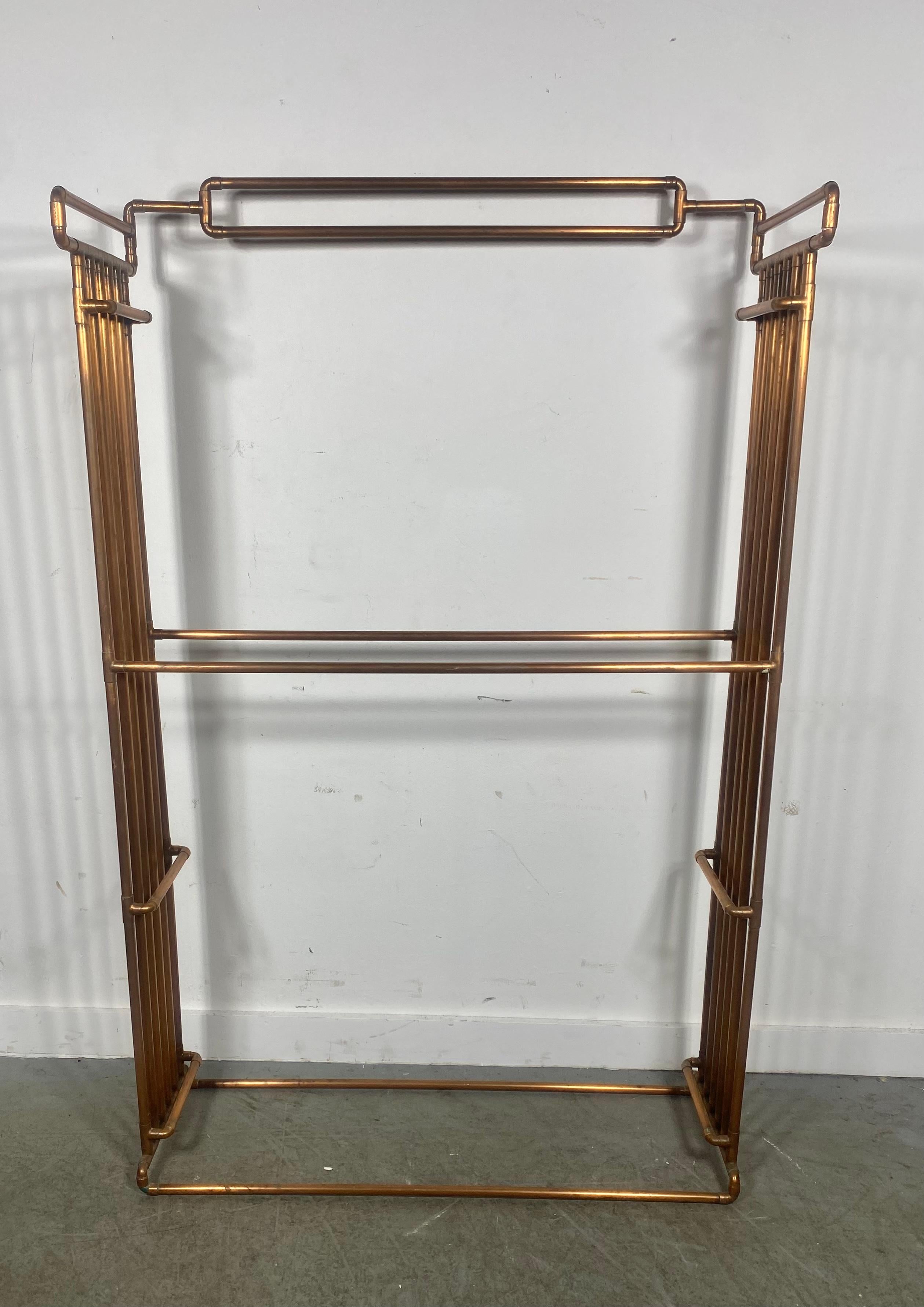 Sculpture Shelf in Copper Pipe by T J Volonis, Modernist / Architectural For Sale 2