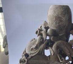 Sculpture - Shoushan carved stone Chinese vase