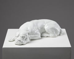 Sculpture "Boxeur endormi" conçue par Thure Öberg pour Arabia, Finlande, 1910