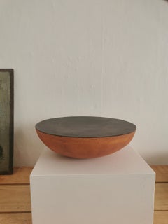 sculpture sonore en grès , demi-sphère de La Borne