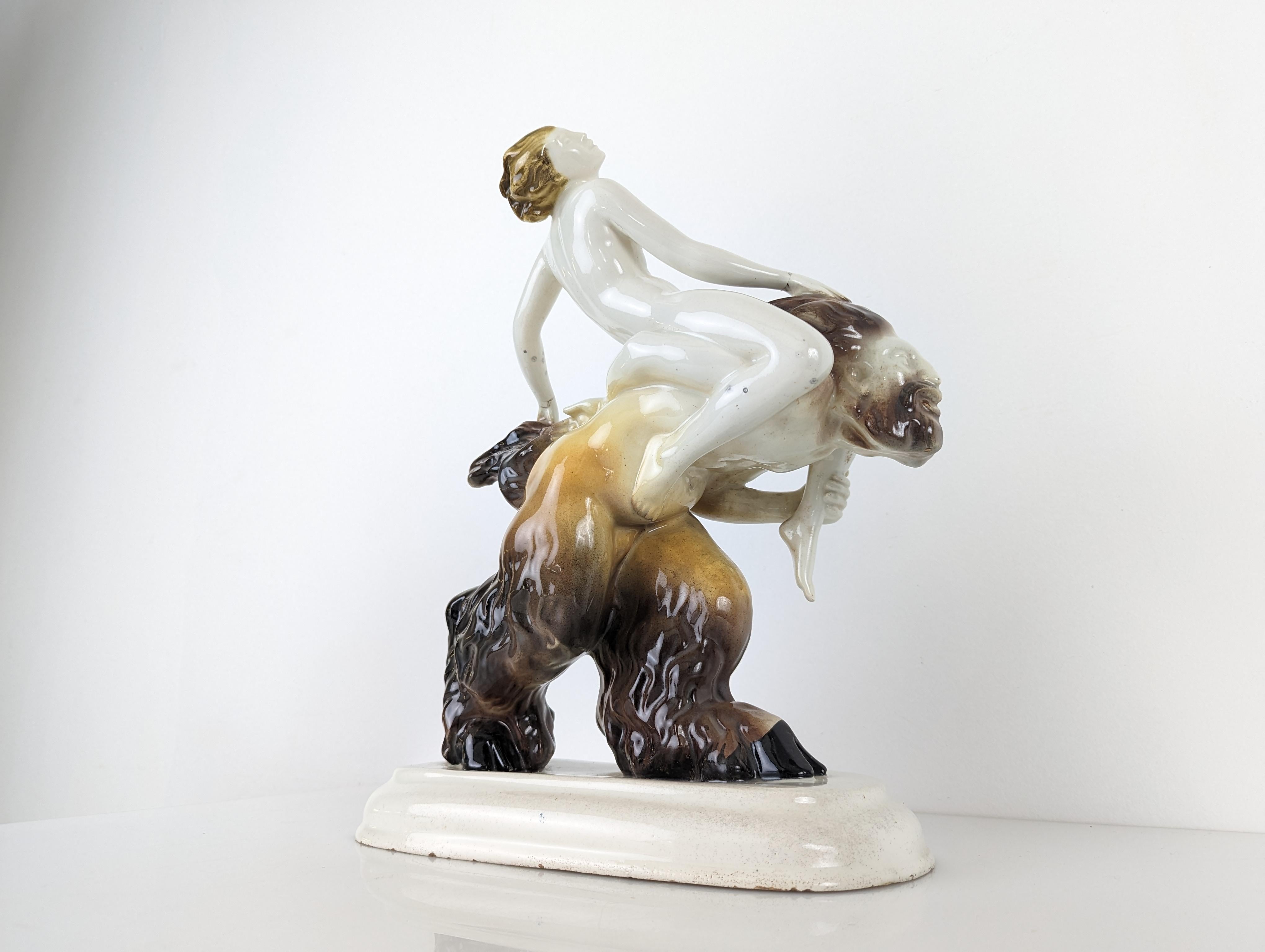 Porcelain Sculpture Spirit of Spring by Friedrich Heuler 1920s For Sale