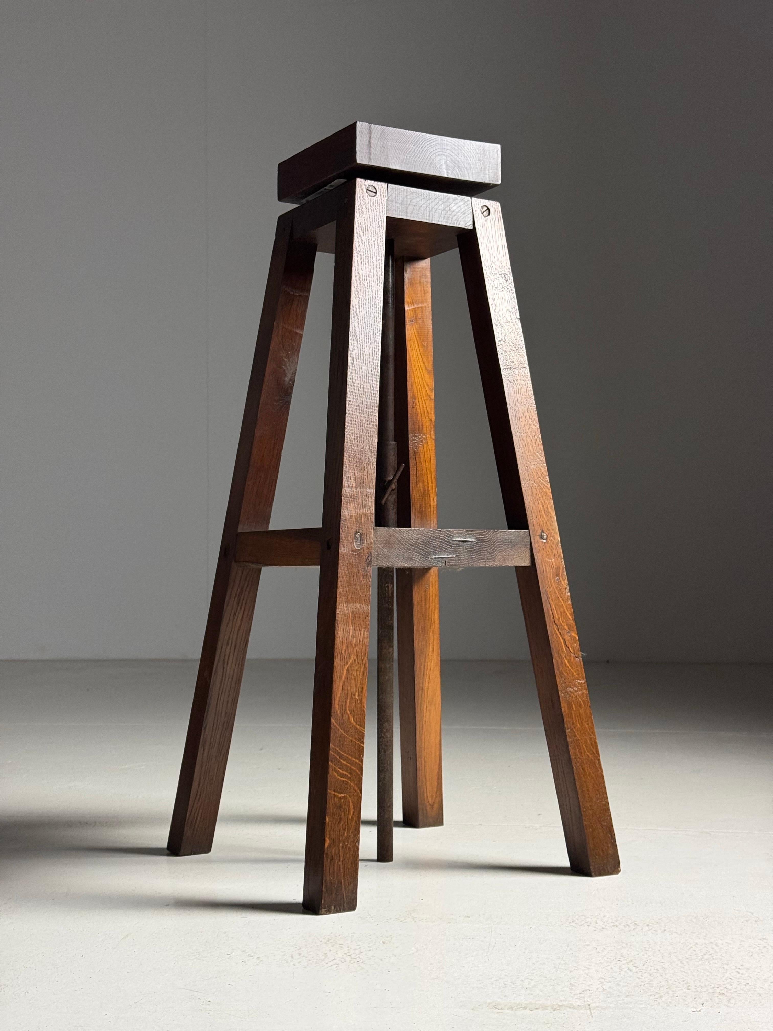 Supporto per scultura in legno Oak Wood vintage 2
