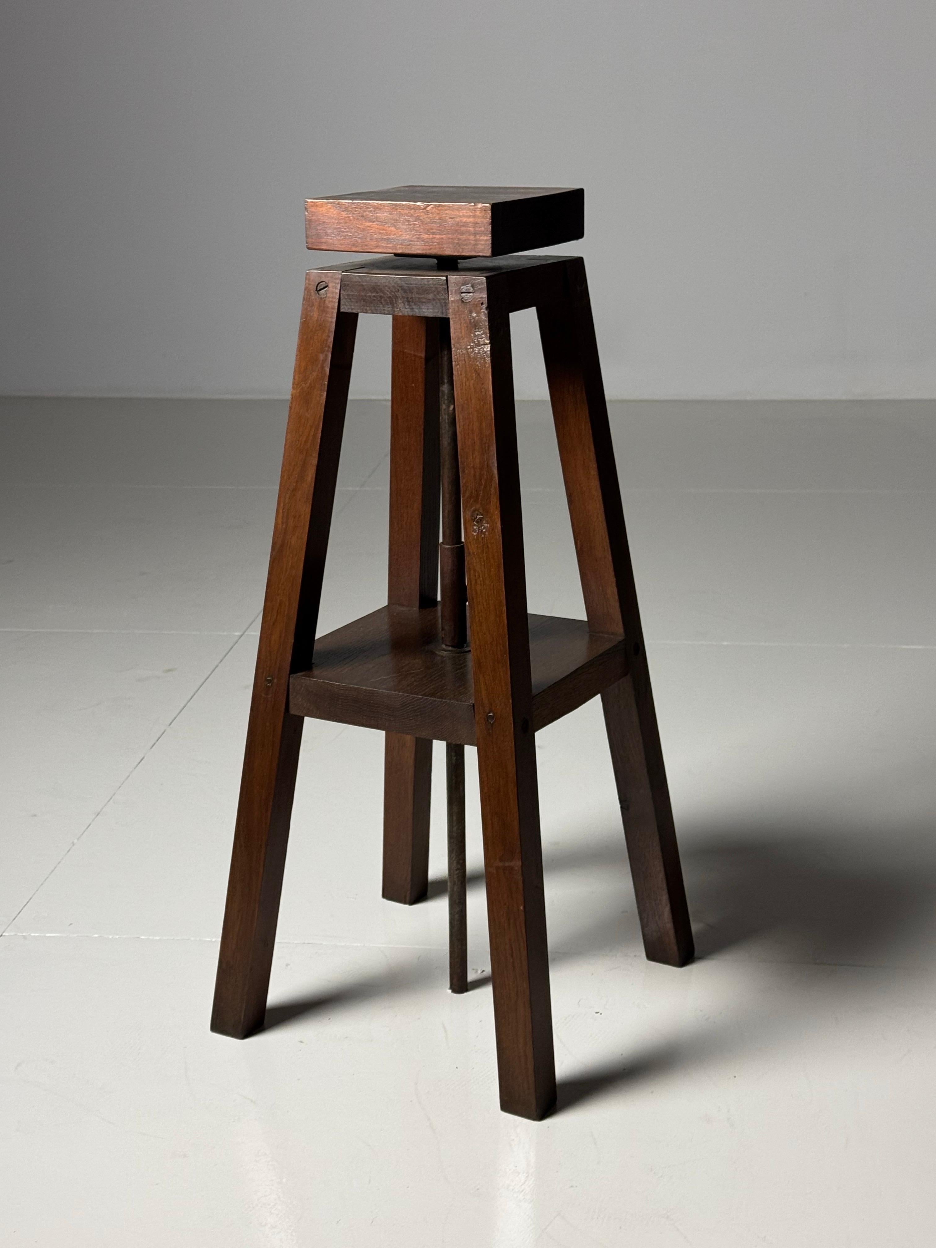 Supporto per scultura in legno Oak Wood vintage 4
